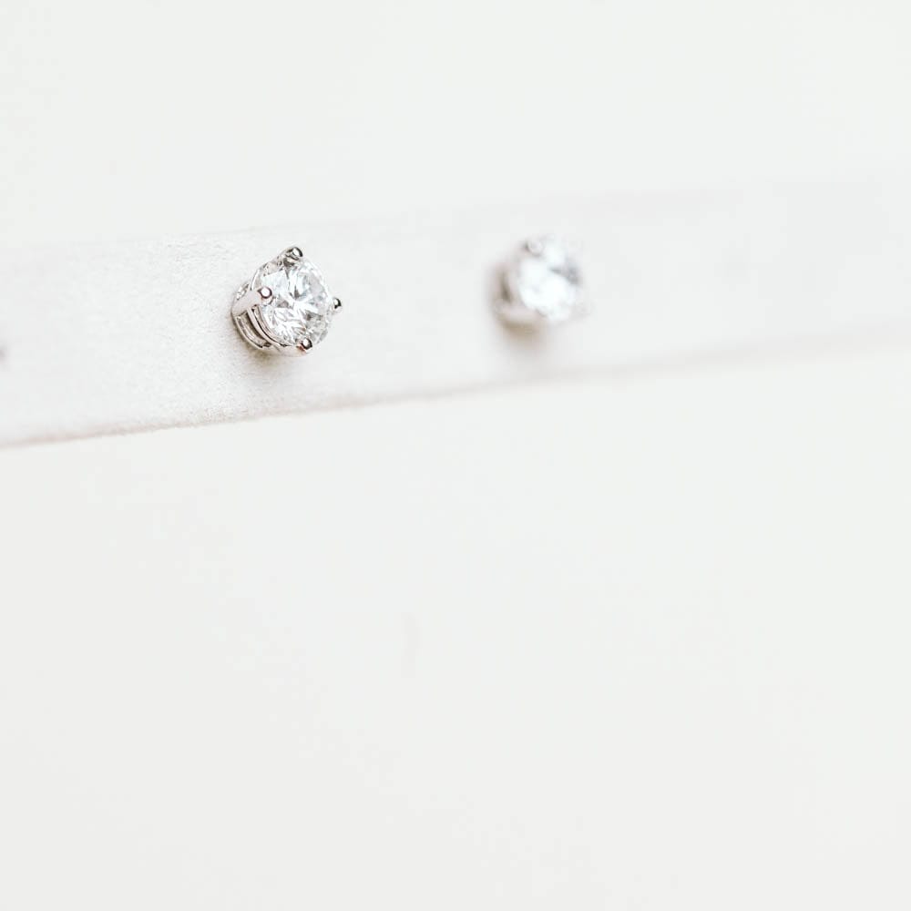 1.5CTW Lab Grown Diamond Studs - 14KT White Gold