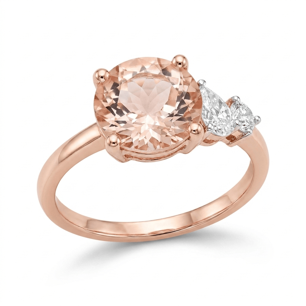 .15 Carat TW Diamond and Morganite Ring | 14kt Rose Gold