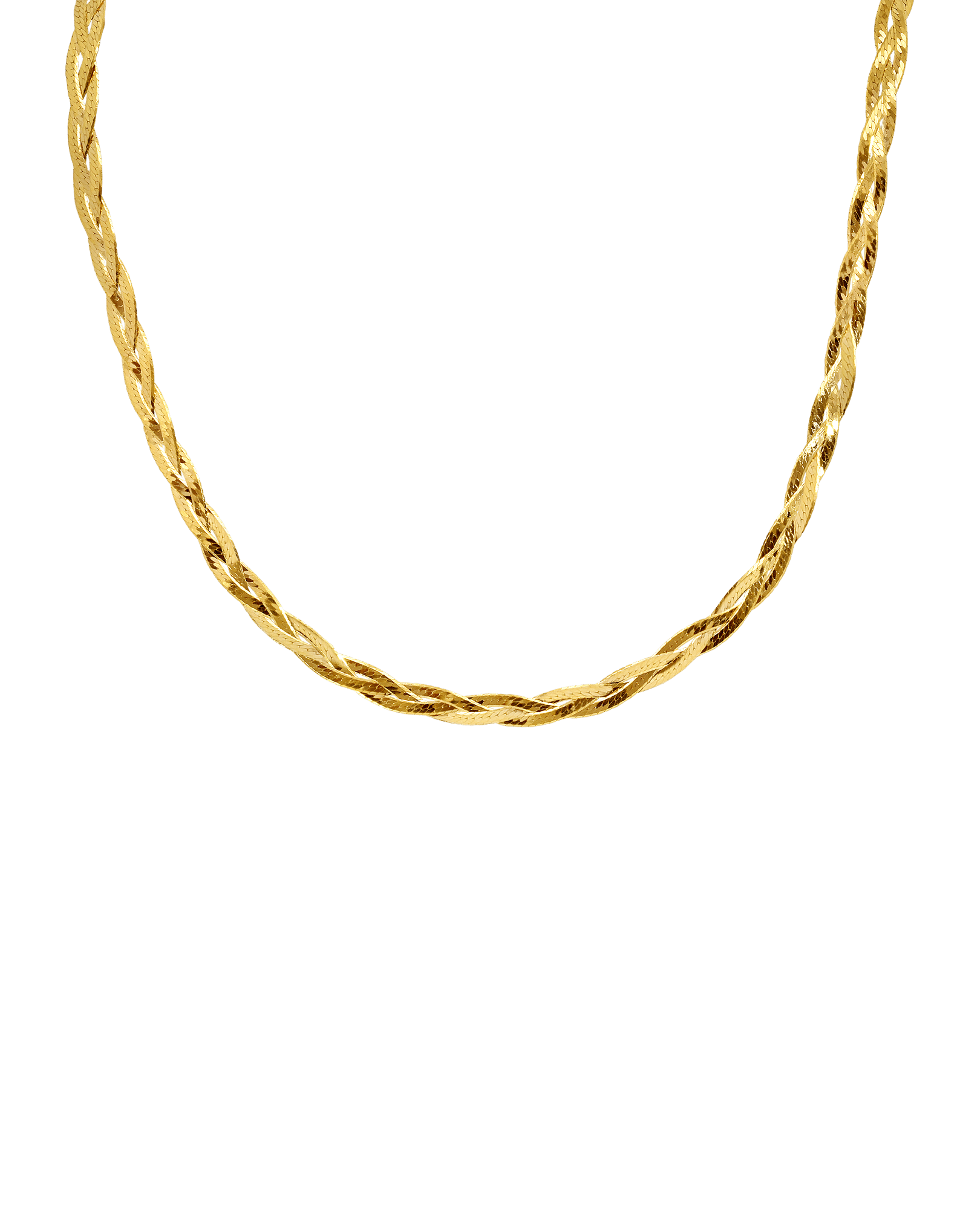 16-18" 3.5MM Braided Herringbone chain | 10kt Yellow Gold