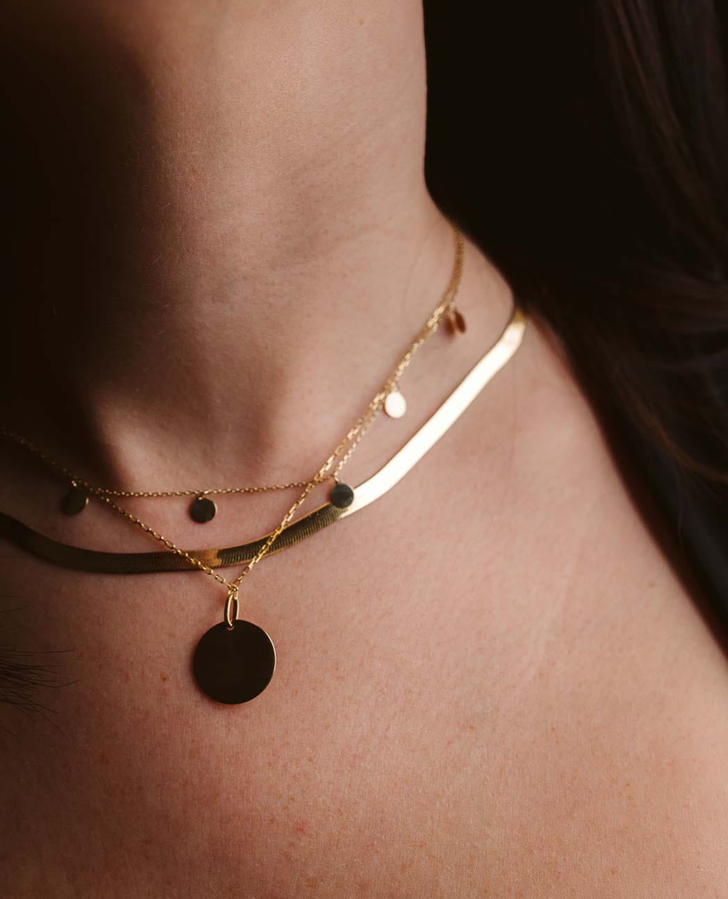 16-18" 4MM Herringbone chain | 10kt Yellow Gold