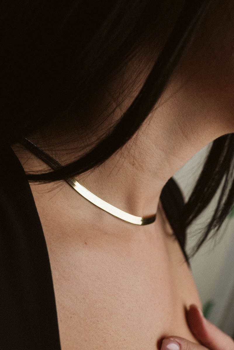 16-18" 5MM Herringbone chain | 10kt Yellow Gold