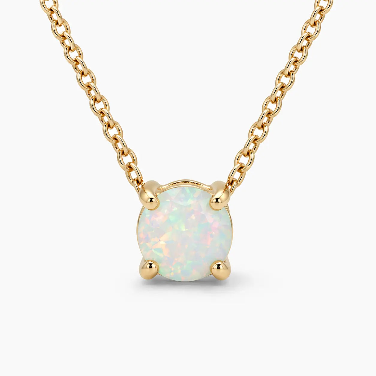 16.5" + 1" Opal Necklace | 10kt Yellow Gold