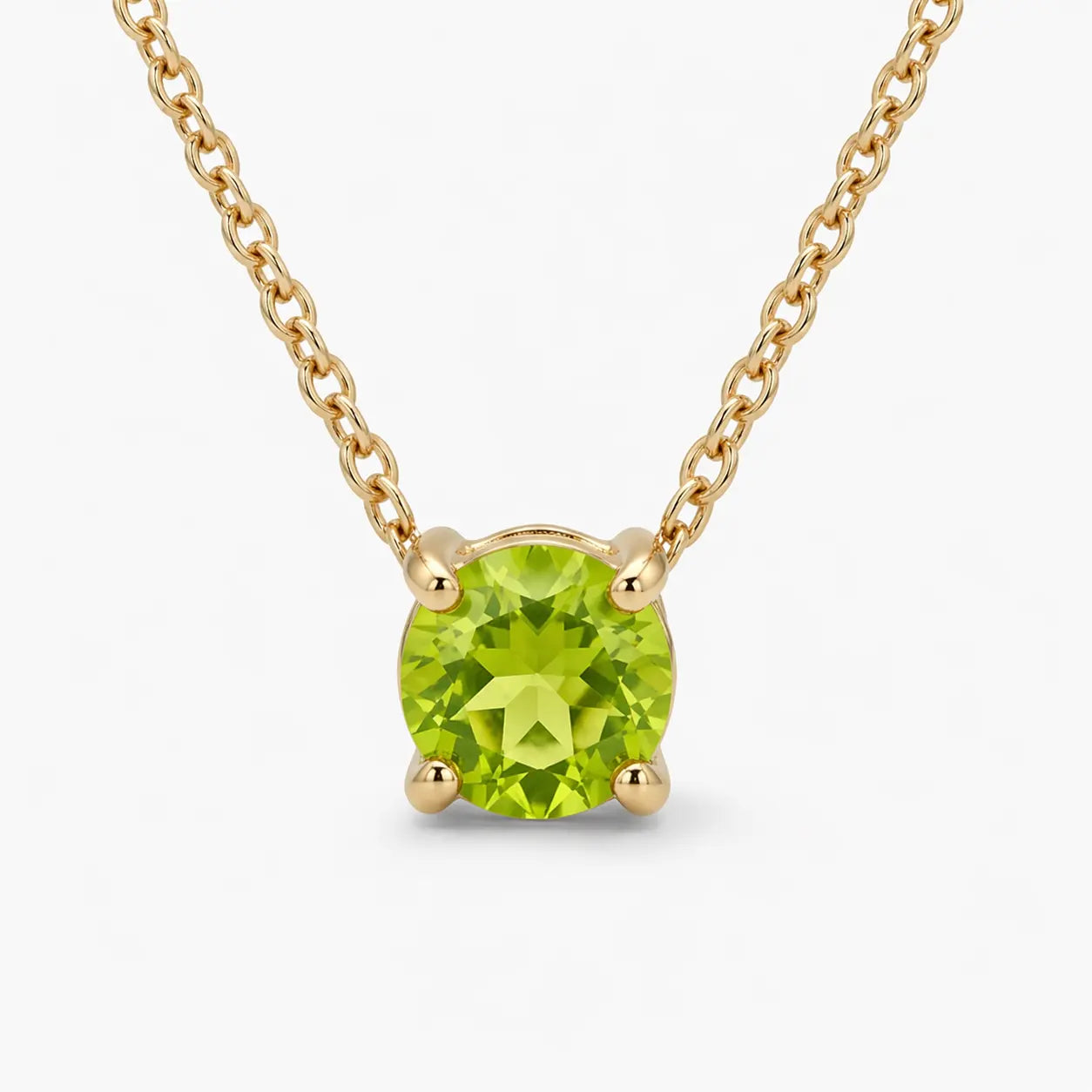 16.5" + 1" Peridot Necklace | 10kt Yellow Gold