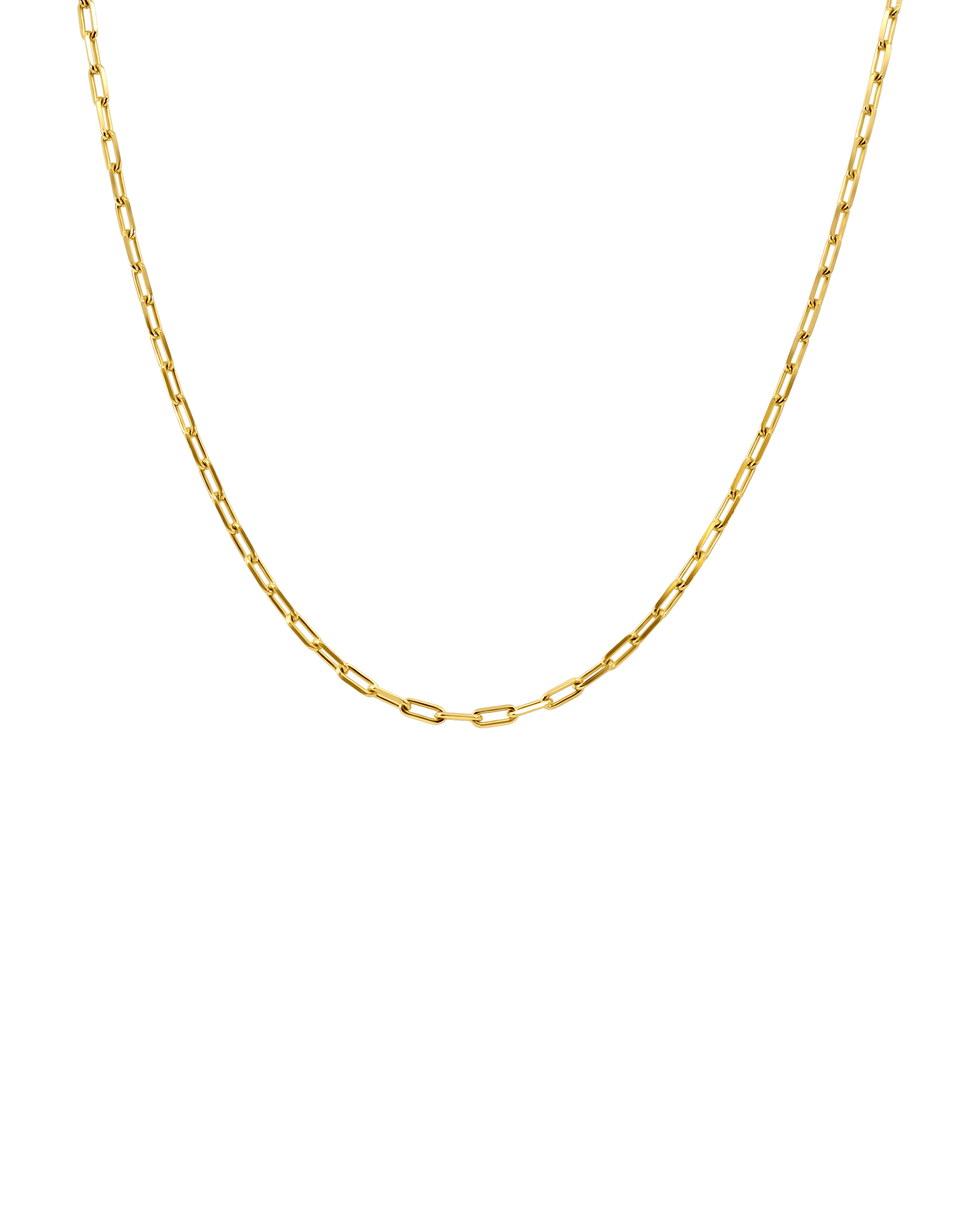 17.25" Petite Paperclip chain | 10kt Yellow Gold