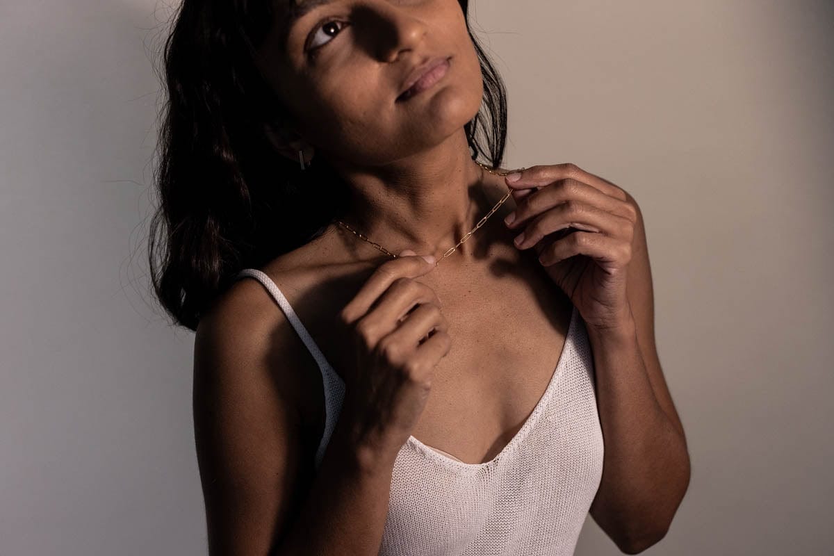 17.25" Petite Paperclip chain | 10kt Yellow Gold