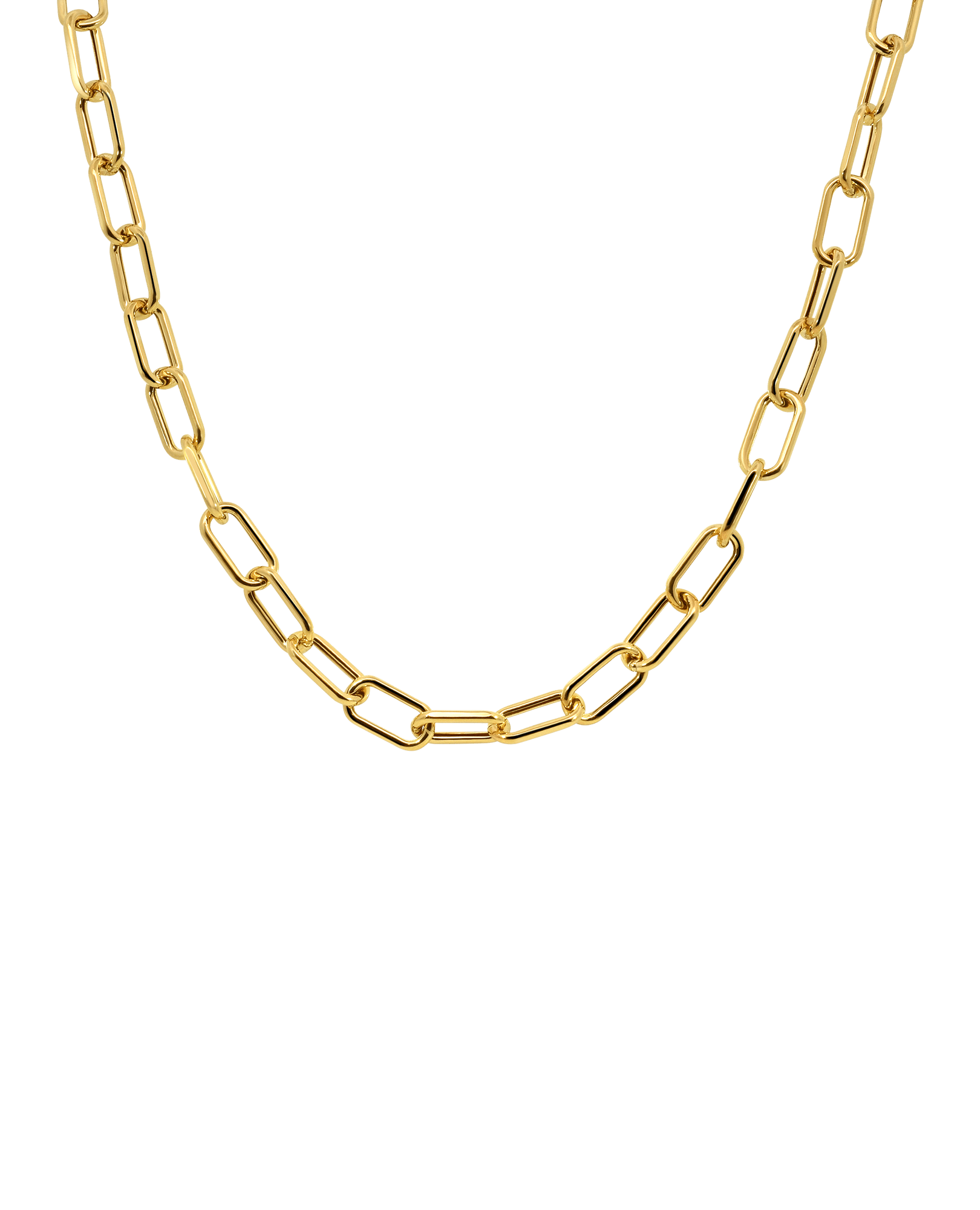 18.25" Oval Paperclip chain | 10kt Yellow Gold