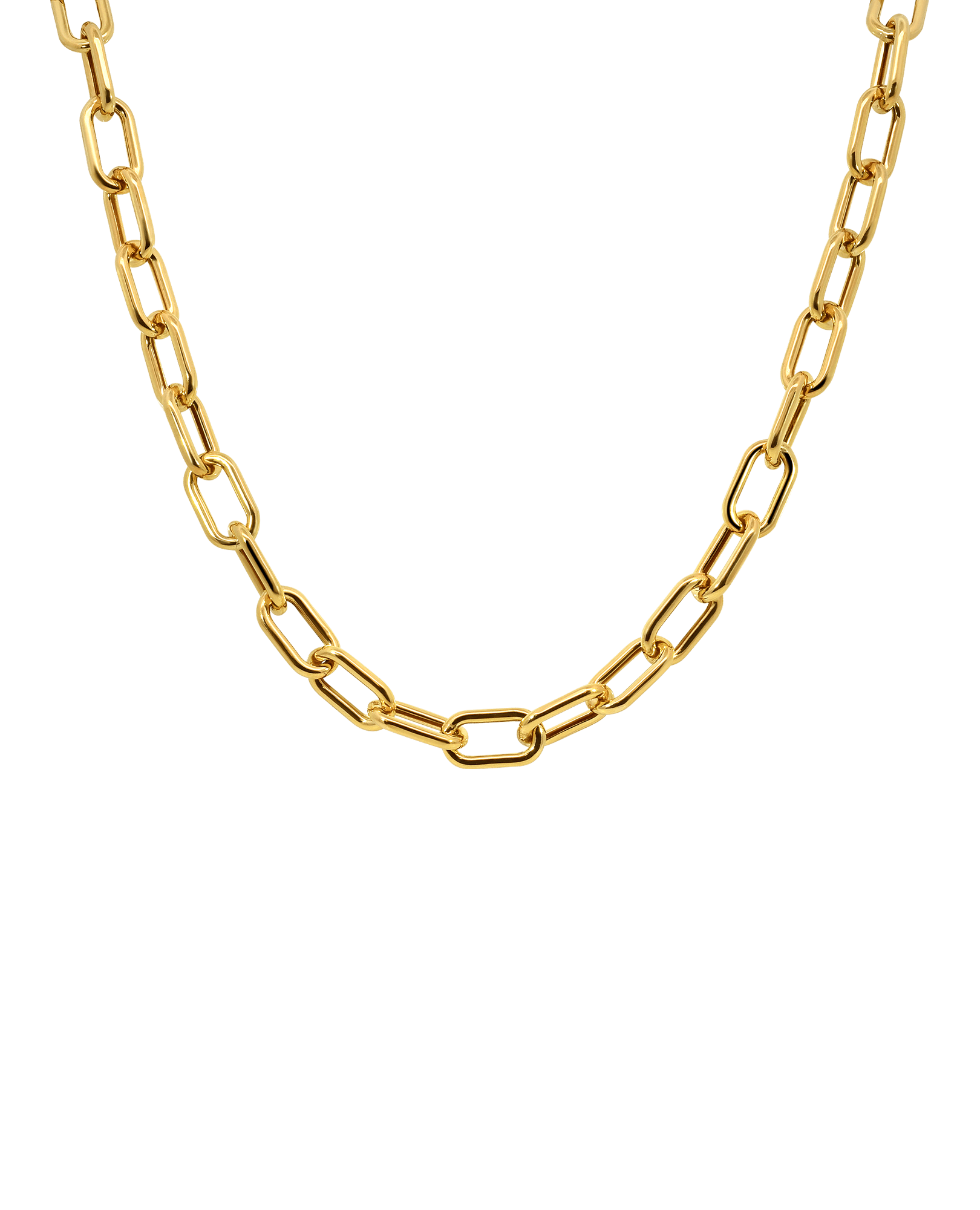 18" Oval Paperclip chain | 10kt Yellow Gold