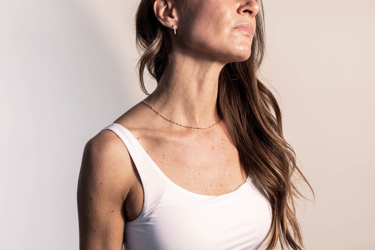 18" Tinsel chain | 10kt Yellow Gold