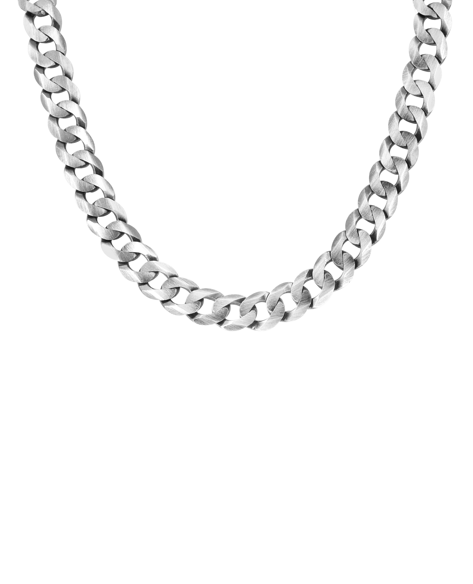 20" Brushed Gunmetal Curb Chain | Silver