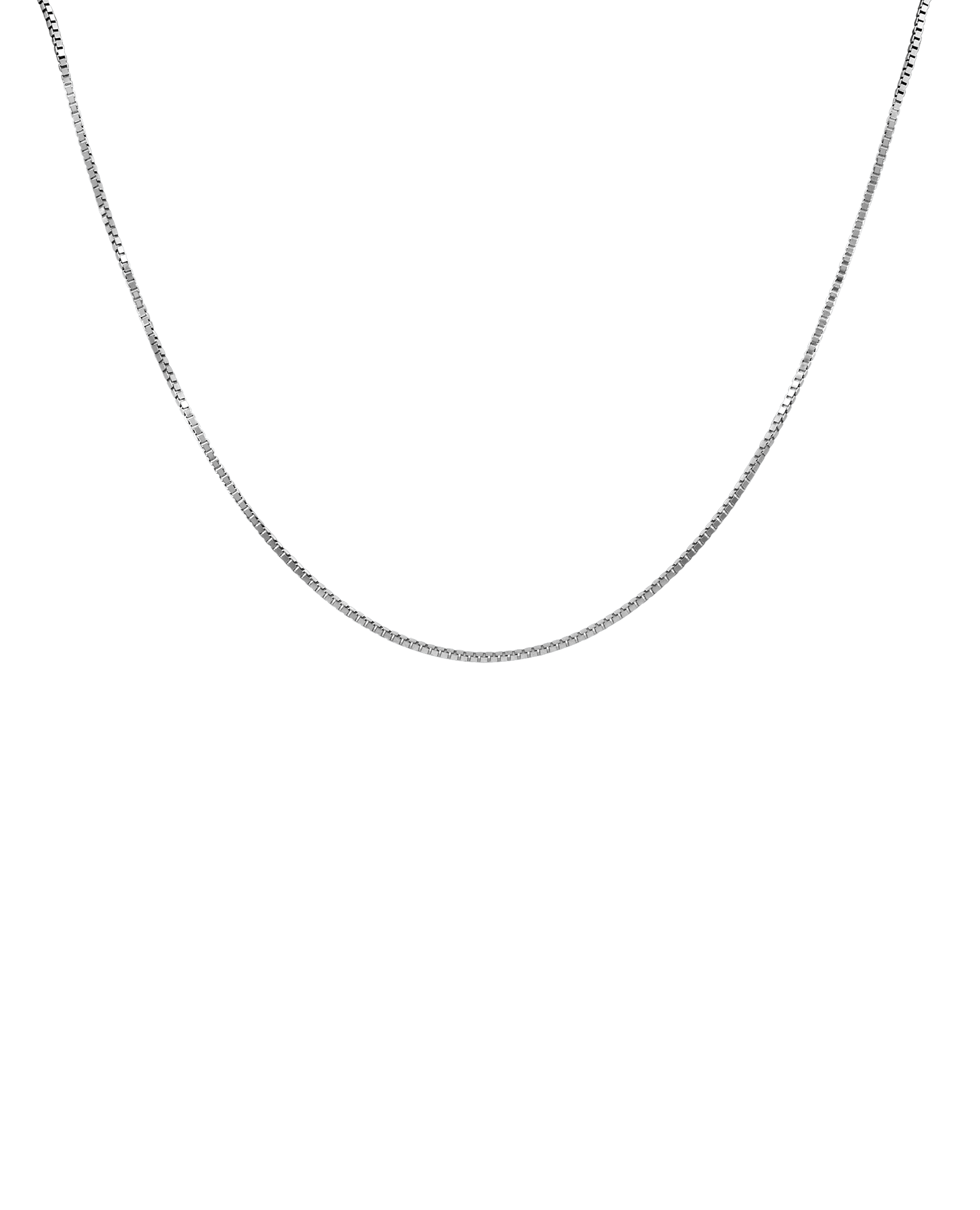 22" Box Chain | 10kt White Gold