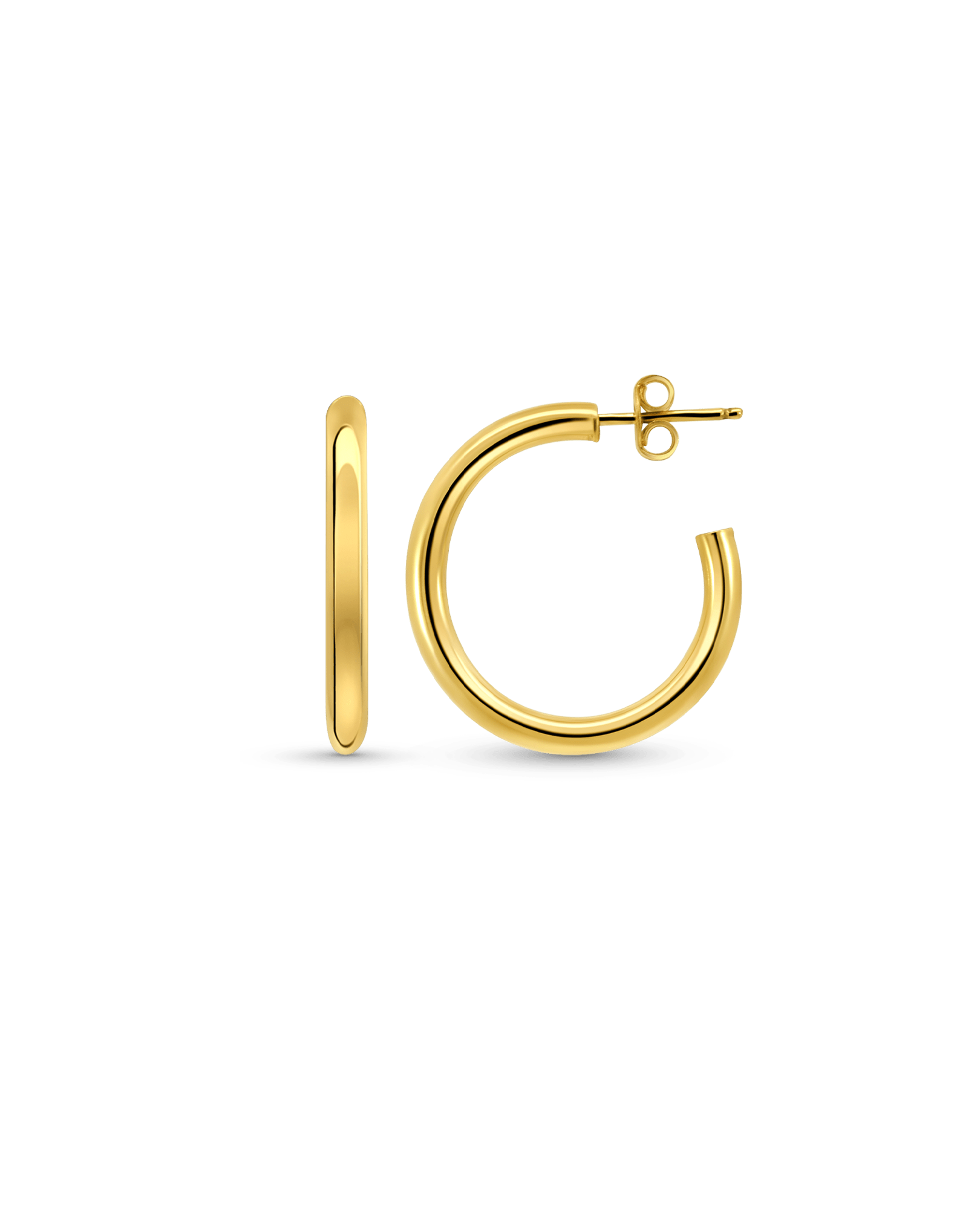 25MM Open Hoop Earrings | 10kt Yellow Gold