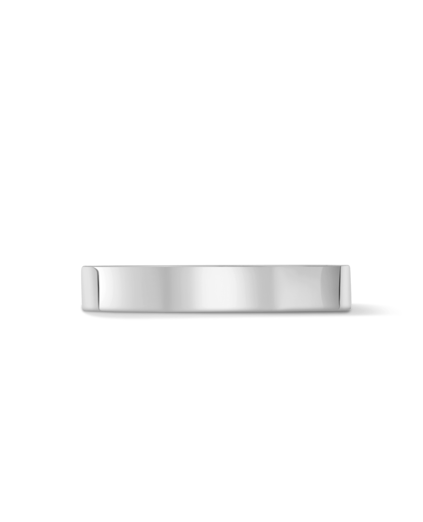 3MM Cigar Band | White Gold