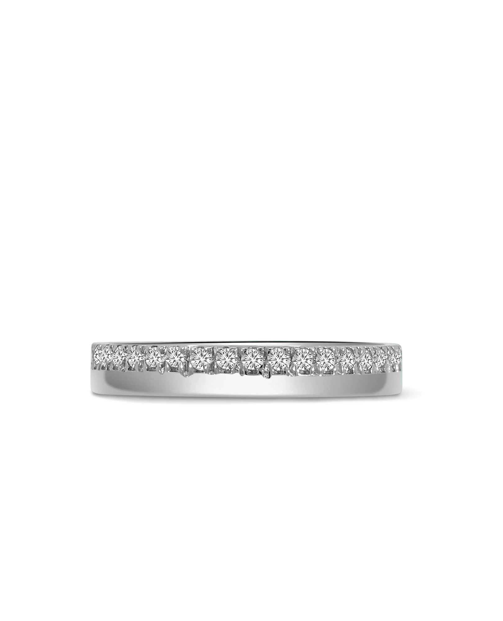 3MM Cigar Band .25 Carat TW Diamond | 10kt White Gold