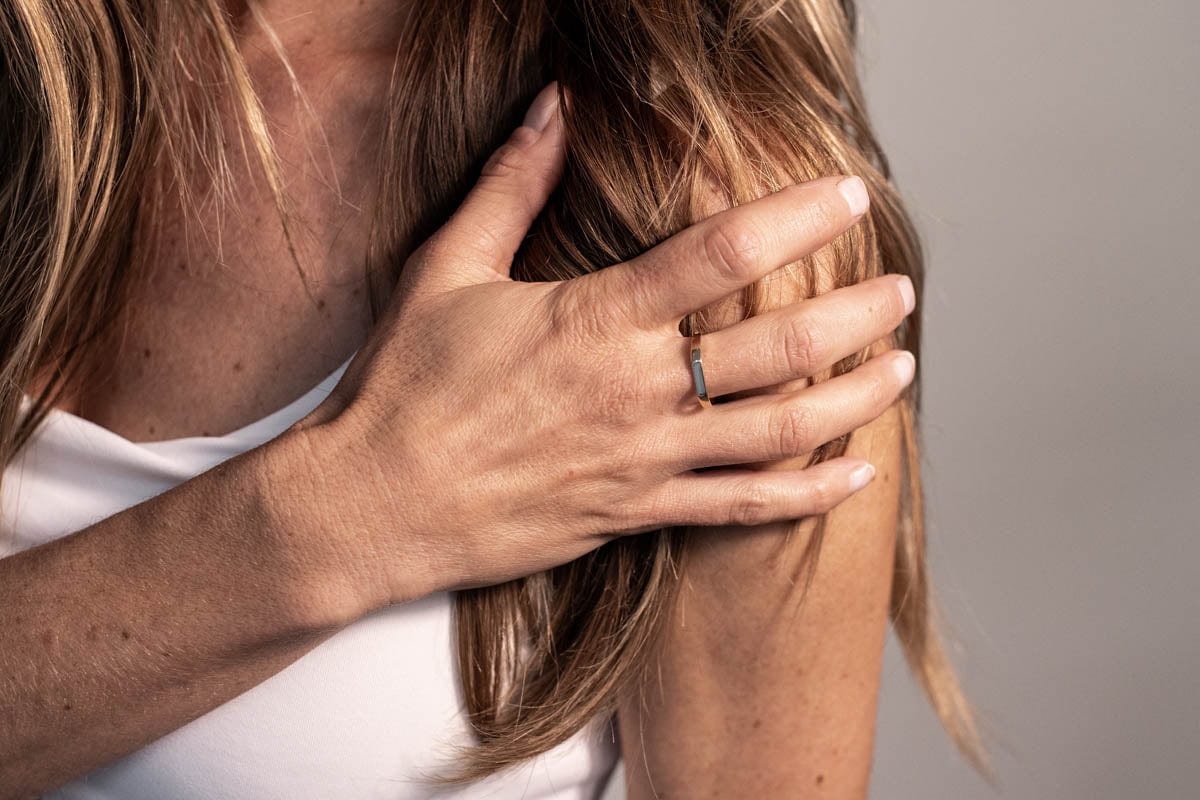 3MM Squared Dome Slim Signet Ring | 10kt Yellow Gold