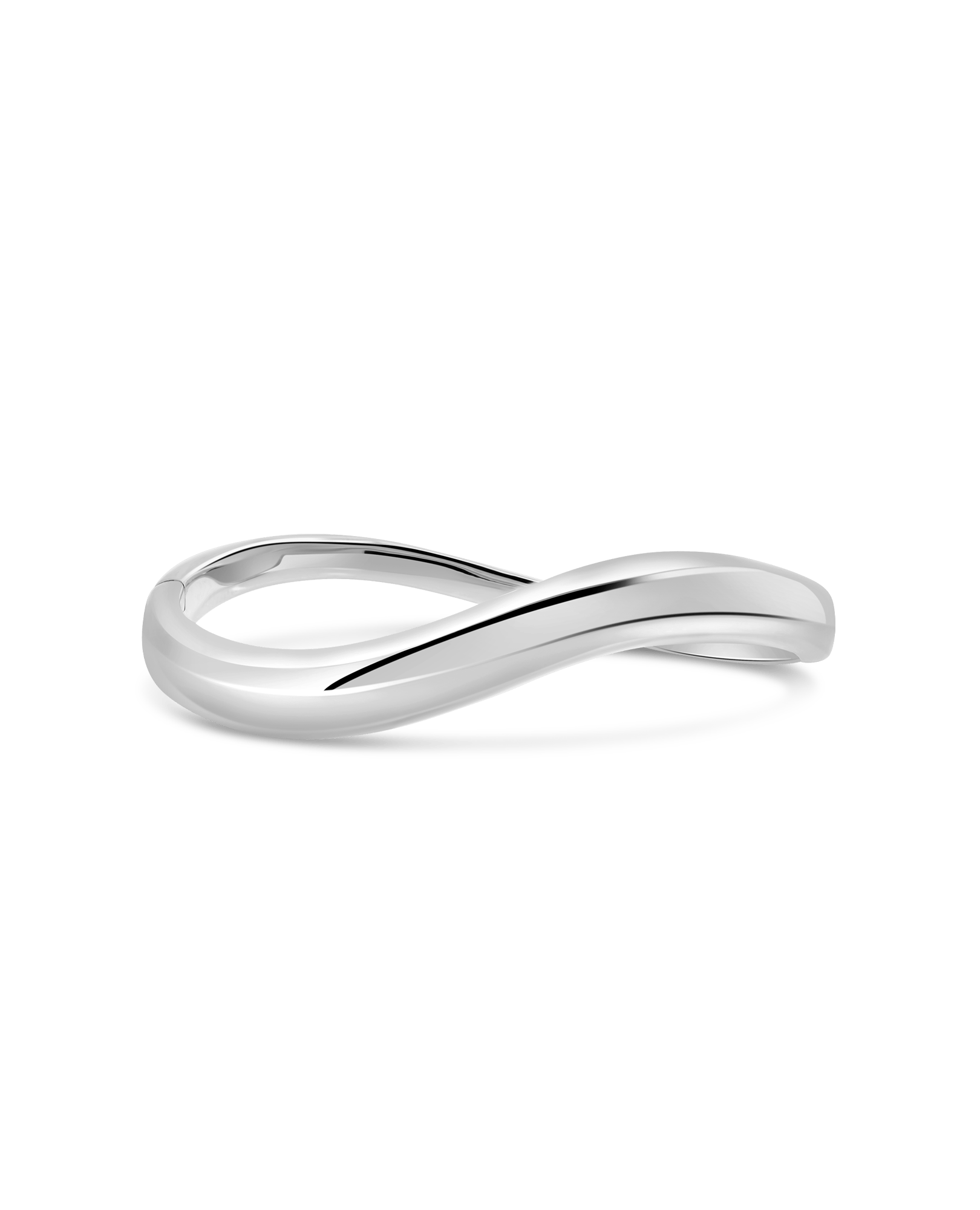 4.3-8.2MM Wave Bangle | Silver