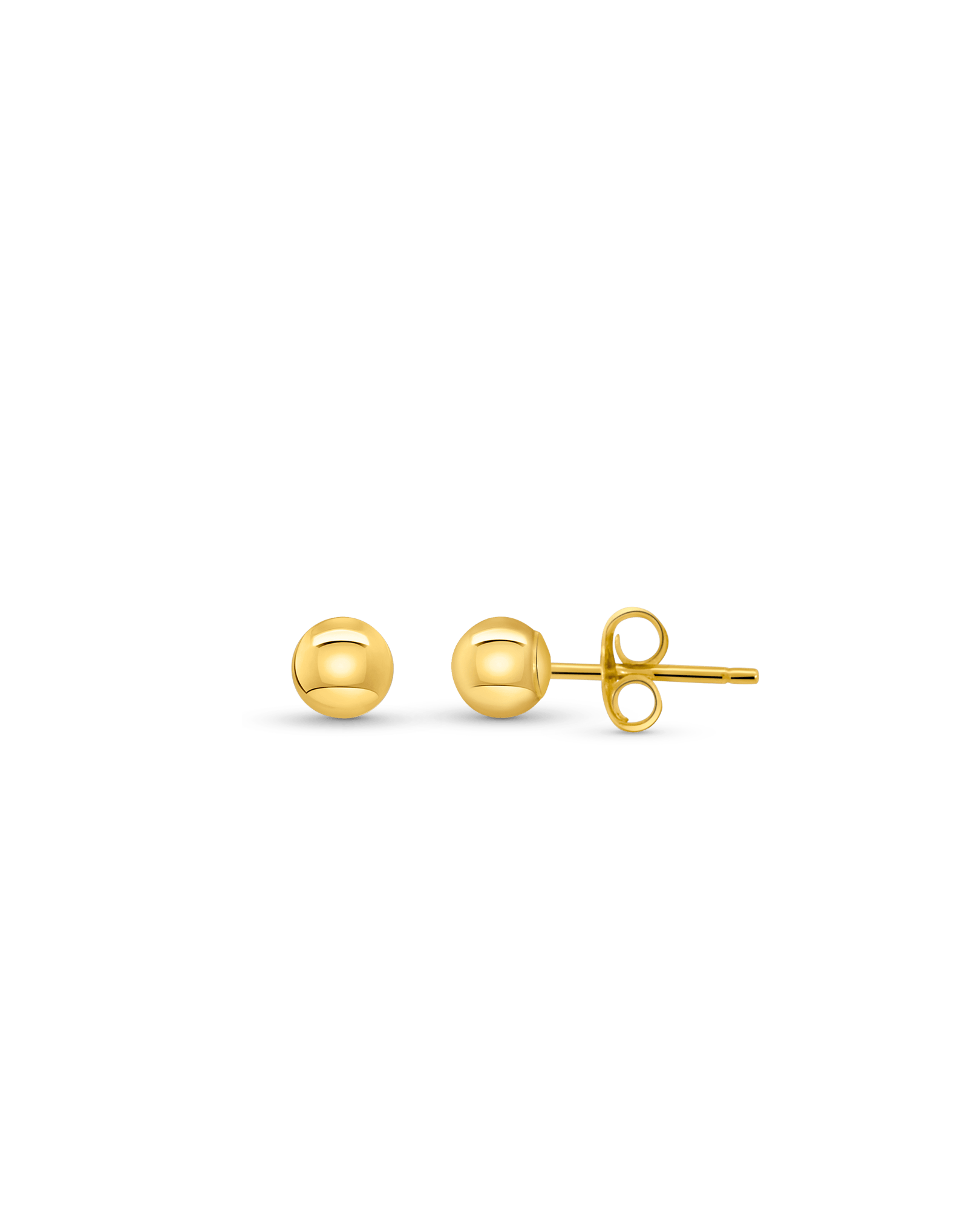 4MM Orb Stud Earrings | 14kt Yellow Gold