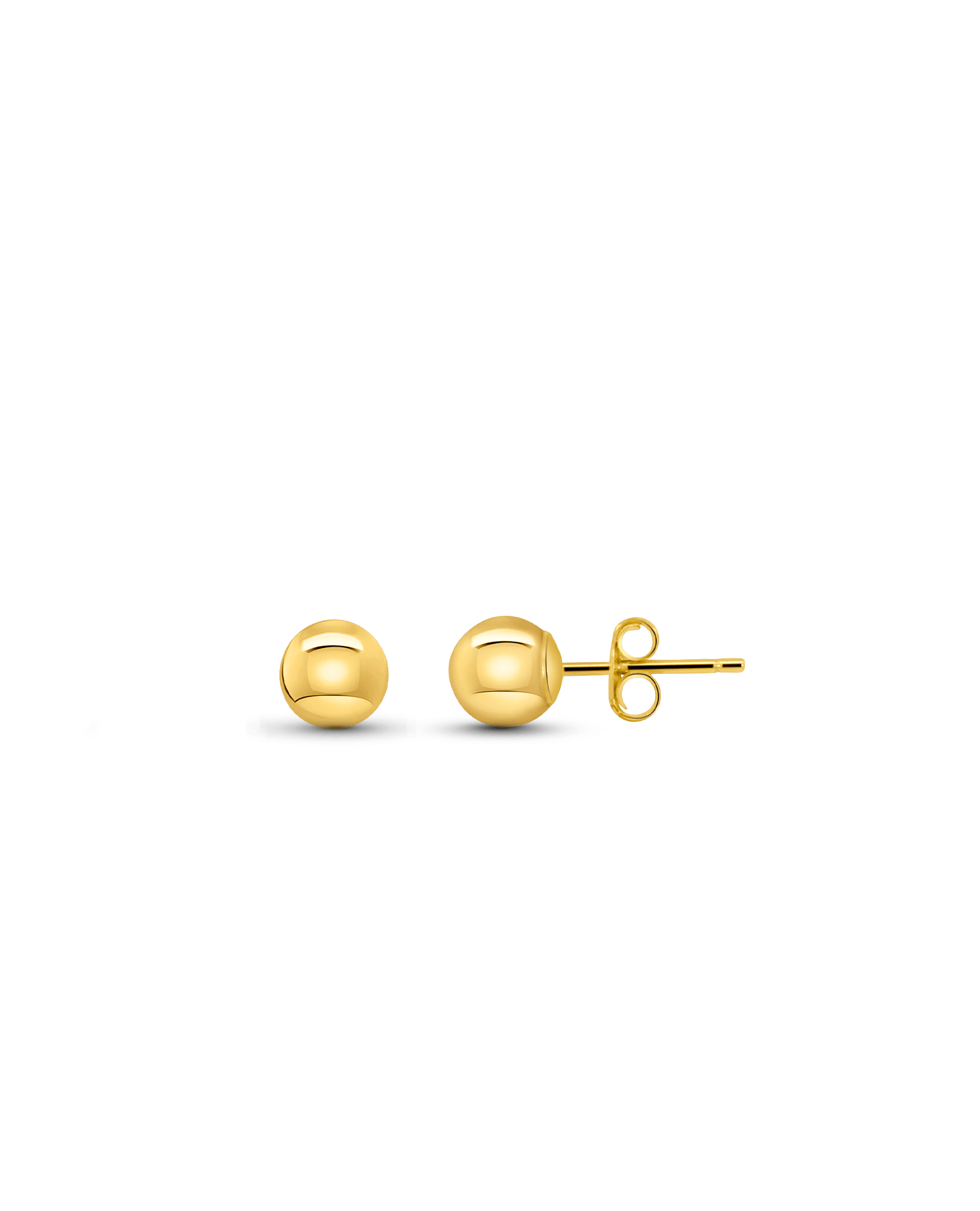 5MM Orb Stud Earrings | 14kt Yellow Gold