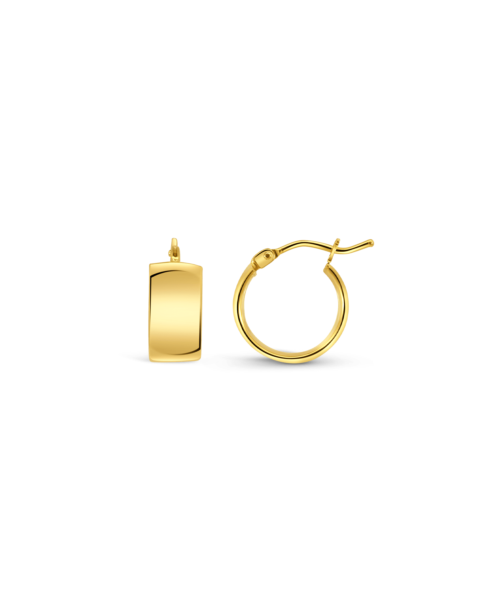 5MM Petite Cigar Hoop Earrings | 10kt Yellow Gold