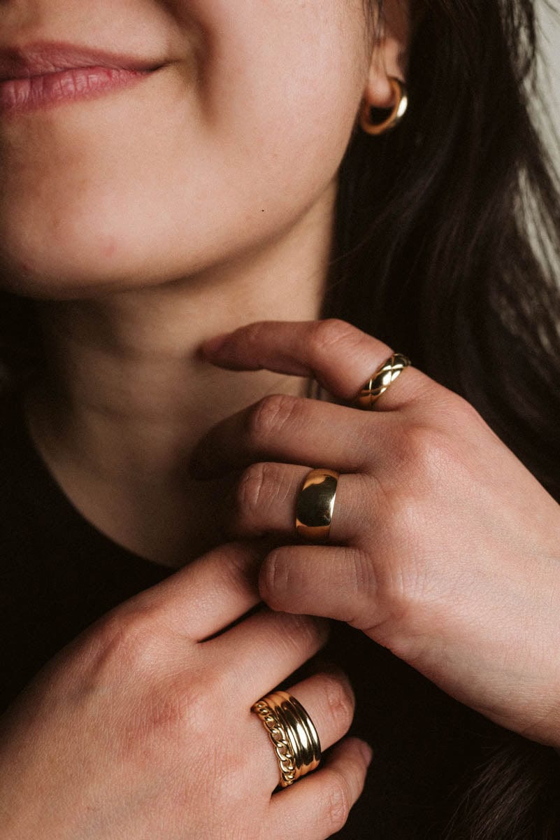 5MM Quilted Ring | 10kt Yellow Gold