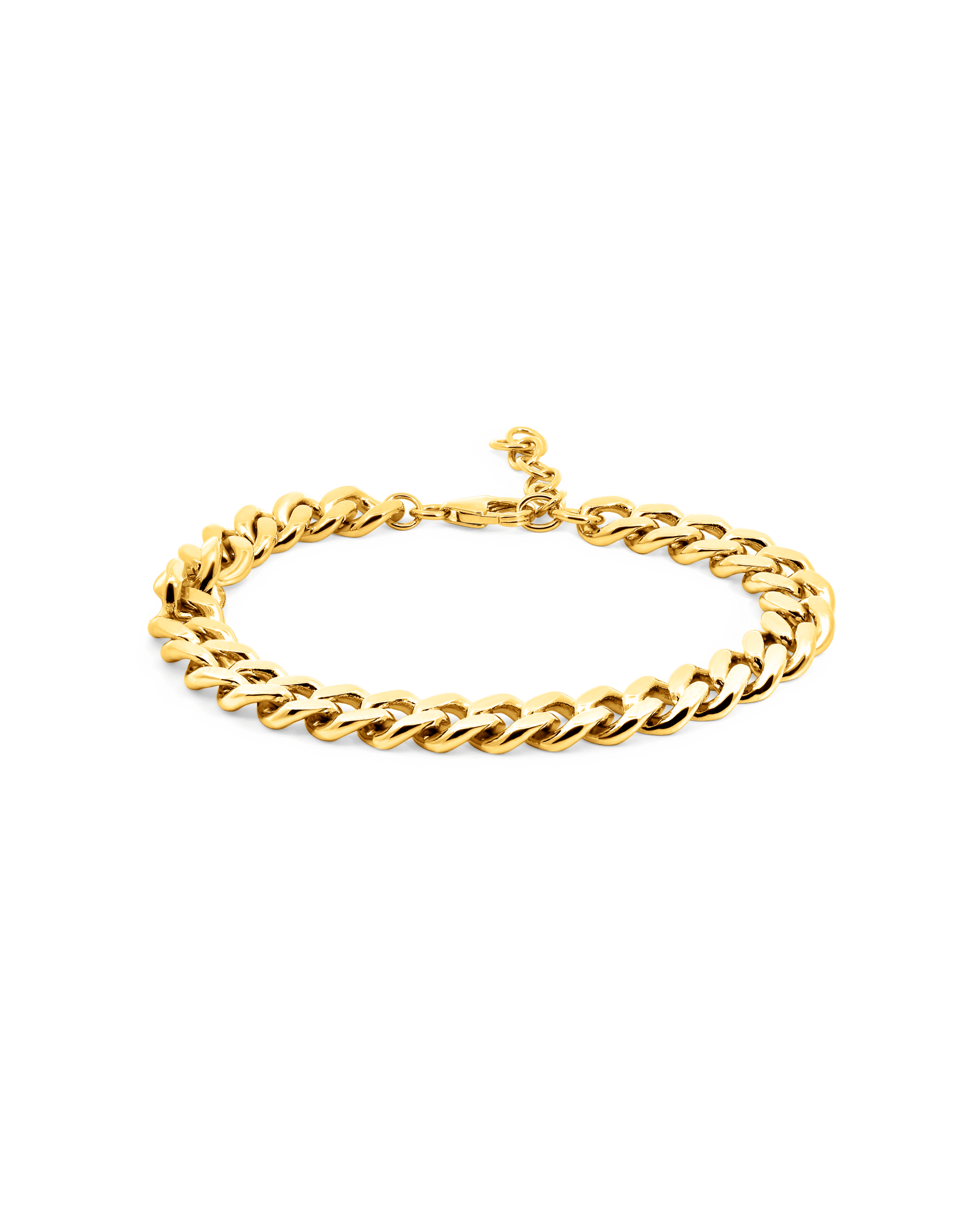 6.5-7.5" 7.5MM Bold Curb bracelet | Silver Vermeil