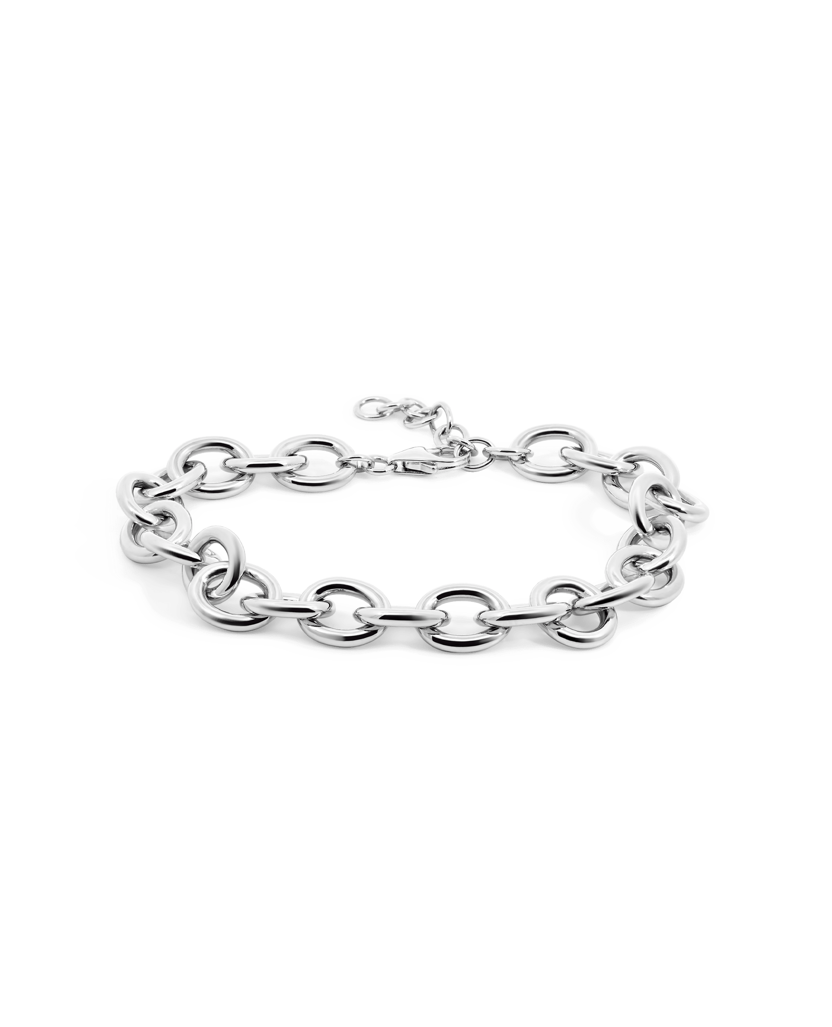 6.5-7.5" 8.5MM Oval Link bracelet | Silver