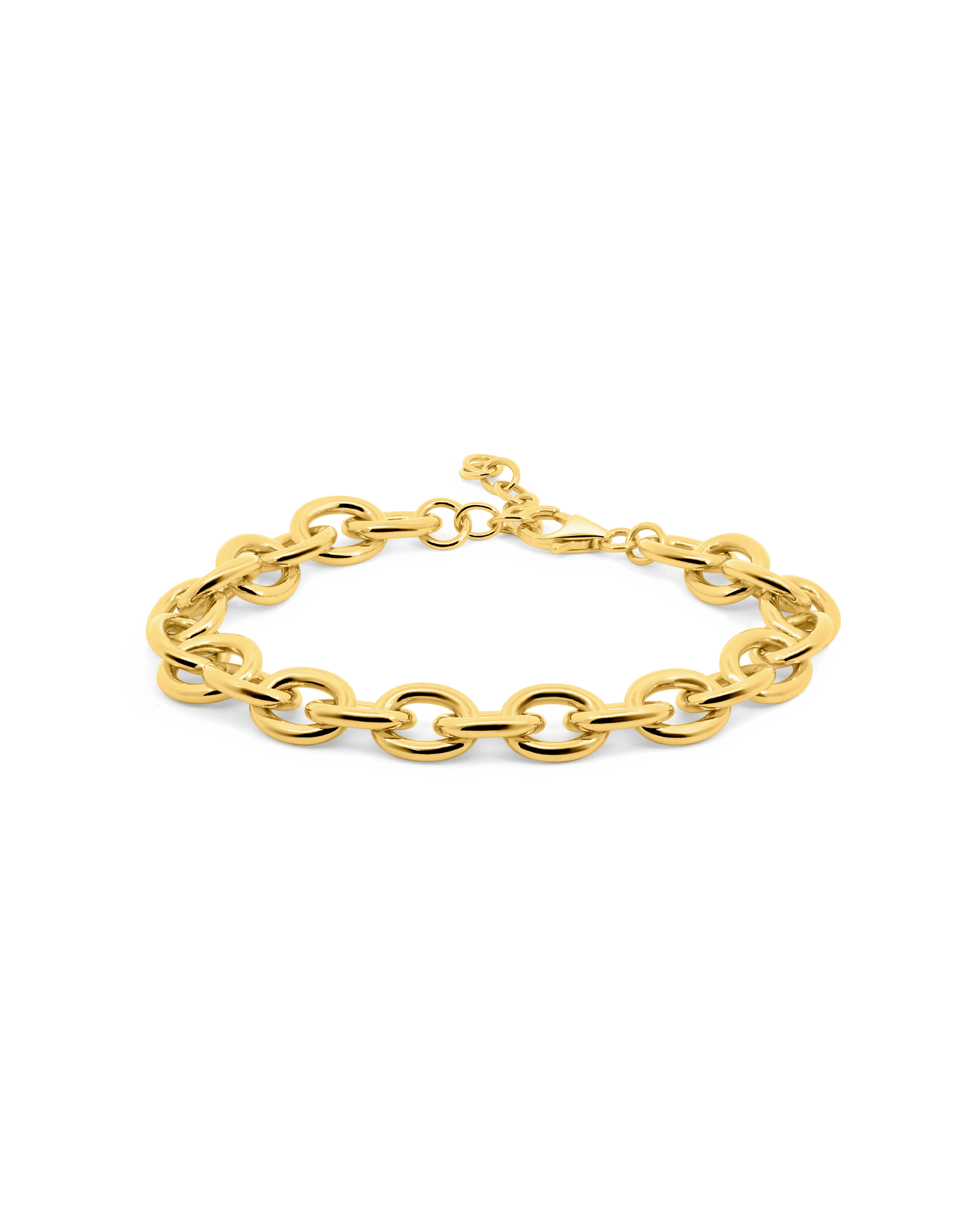 6.5-7.5" 8.5MM Oval Link bracelet | Silver Vermeil