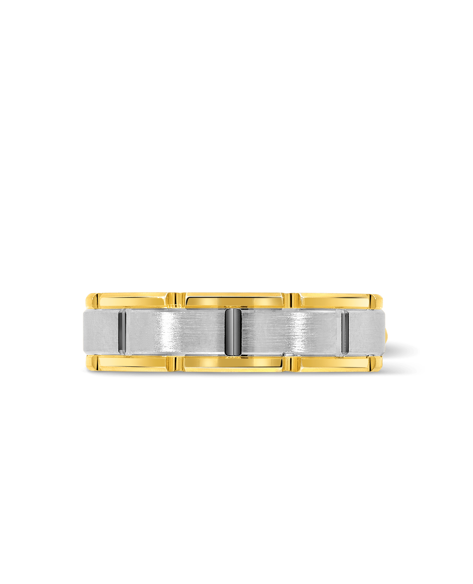 6MM Wedding band | 10kt Yellow & White Gold