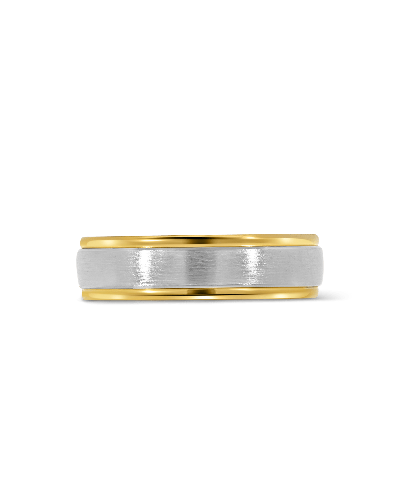 6MM Wedding band | 10kt Yellow & White Gold