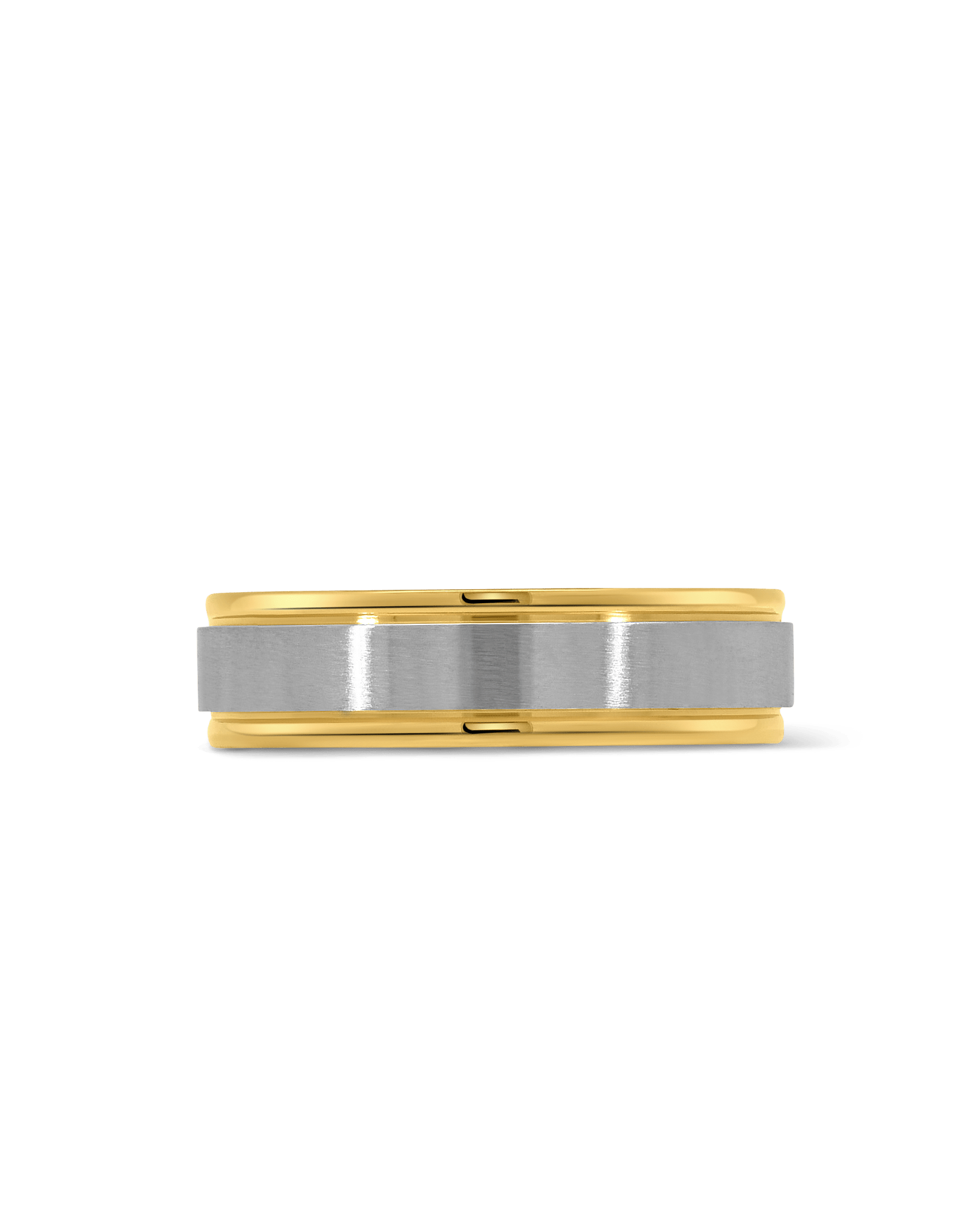 6MM Wedding band | 10kt Yellow & White Gold