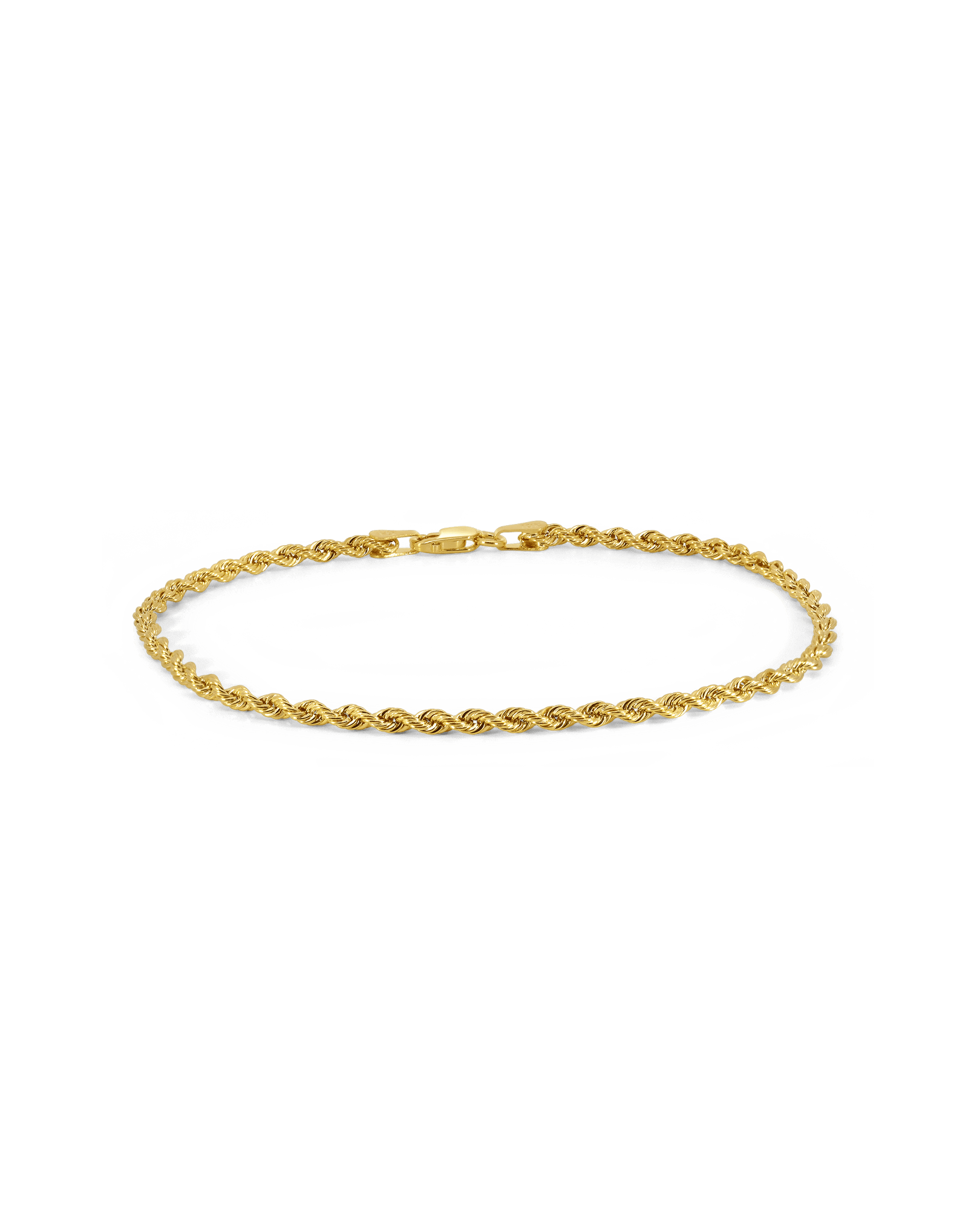 7.5" 2MM Rope bracelet | 10kt Yellow Gold