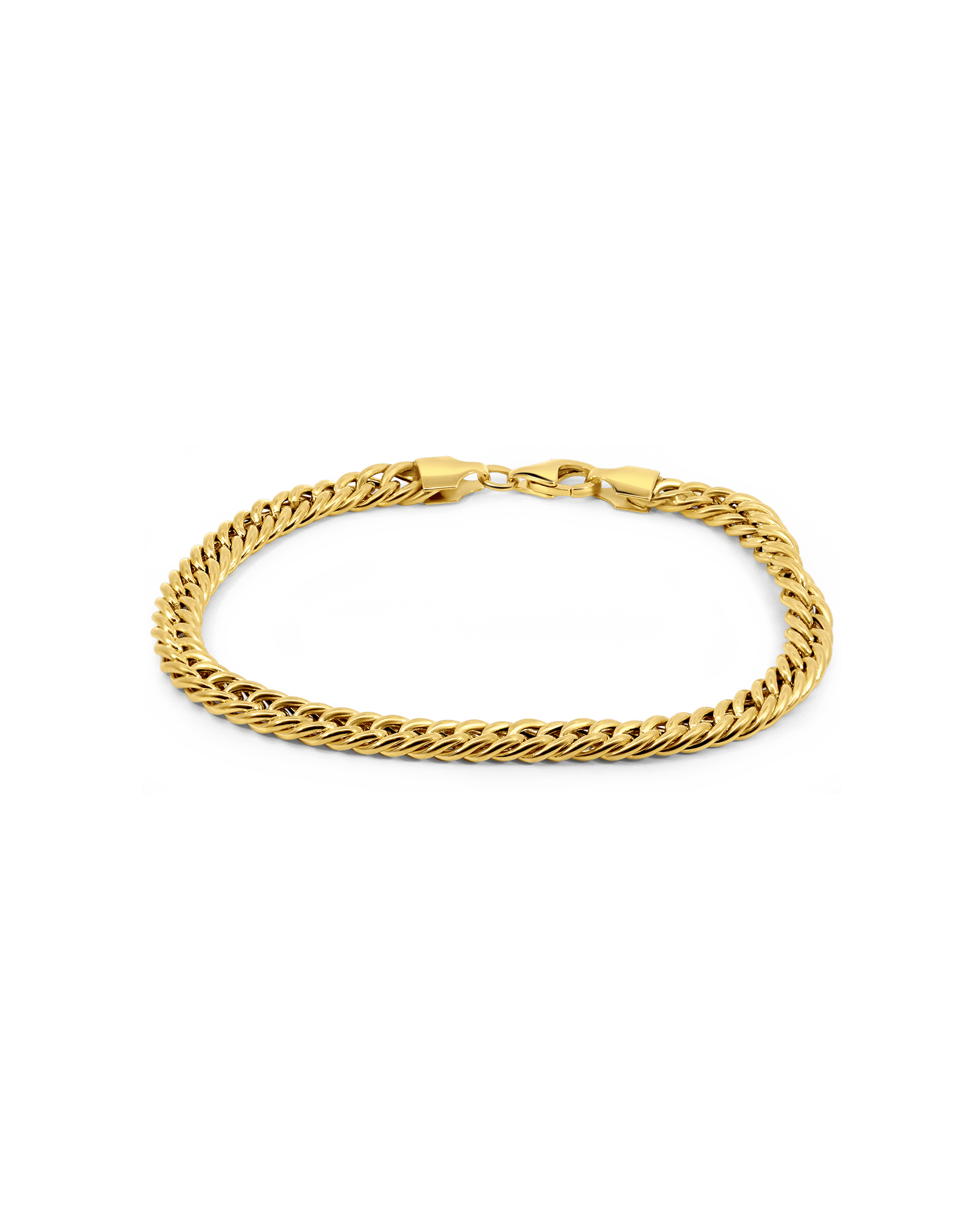 7.5" 5MM Hollow Curb bracelet | 10kt Yellow Gold