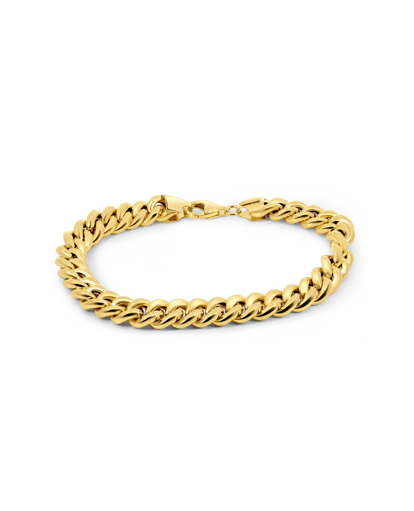 7.5" 7.8MM Hollow Curb bracelet | 10kt Yellow Gold
