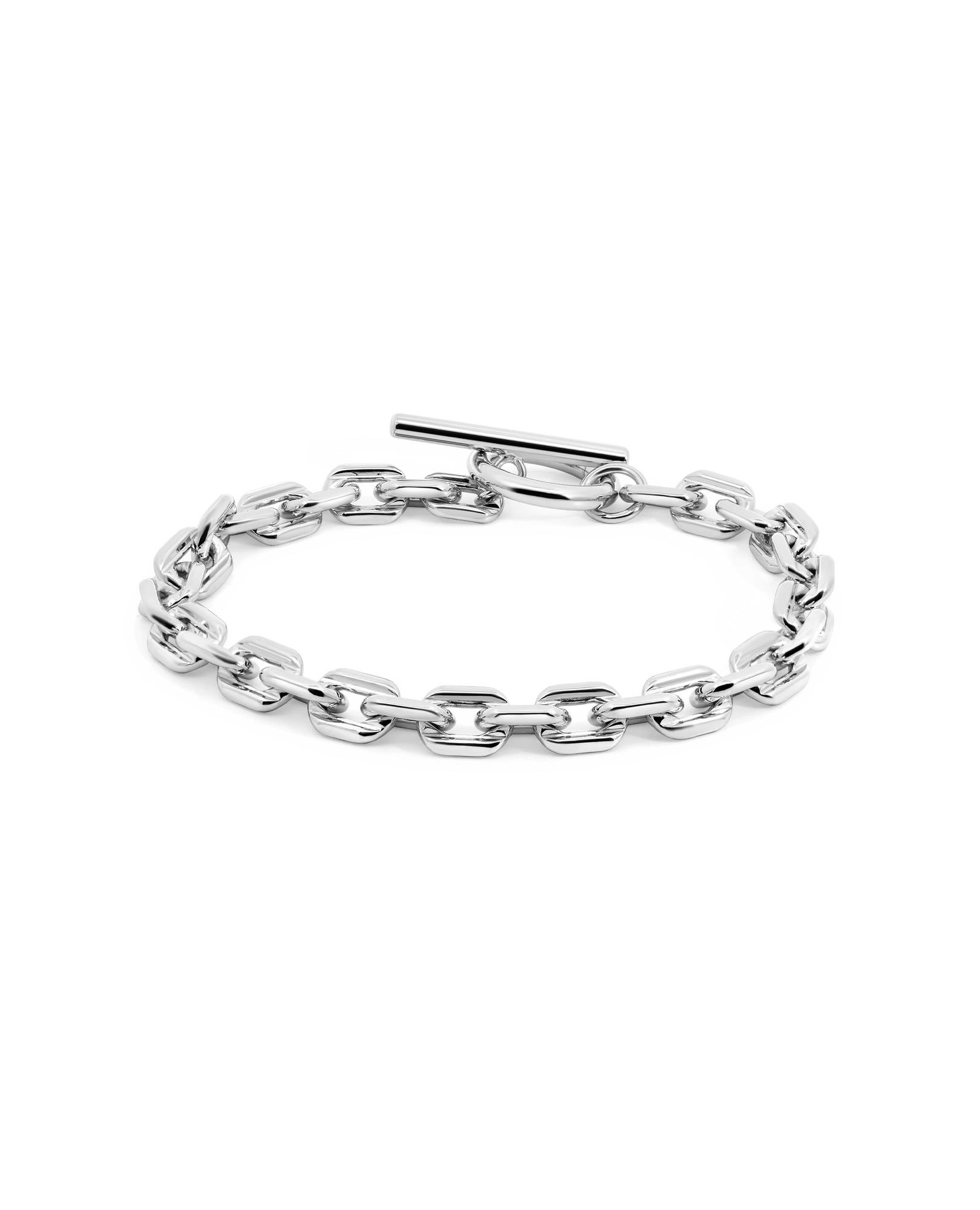 7" 6MM Rolo Toggle bracelet | Silver