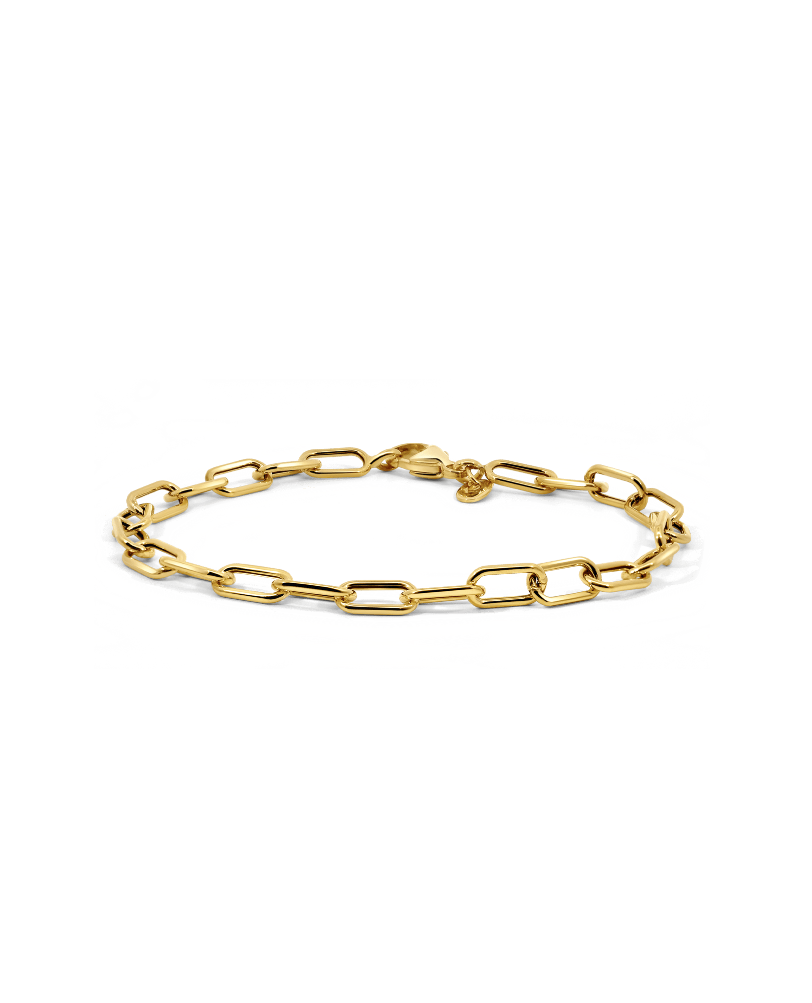 7.75" Oval Paperclip bracelet | 10kt Yellow Gold