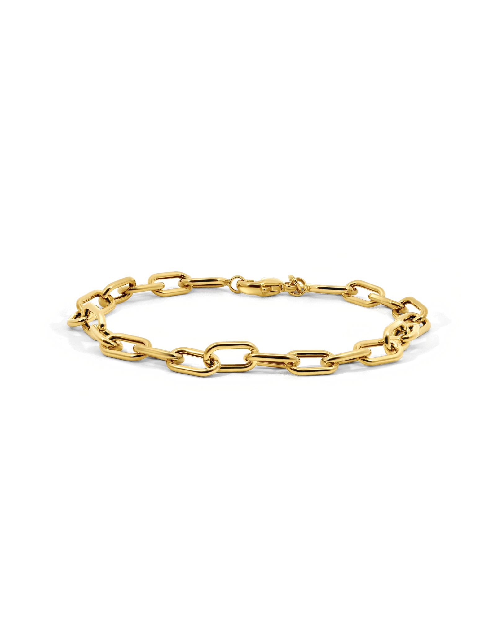 7.75" Oval Paperclip bracelet | 10kt Yellow Gold
