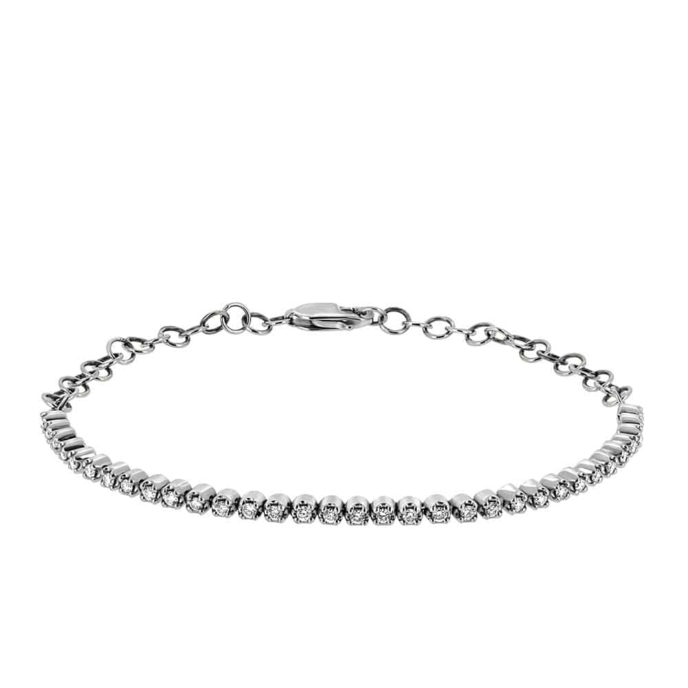 7" Classic Petite Tennis Bracelet with .50 Carat TW of Diamonds | 10kt White Gold
