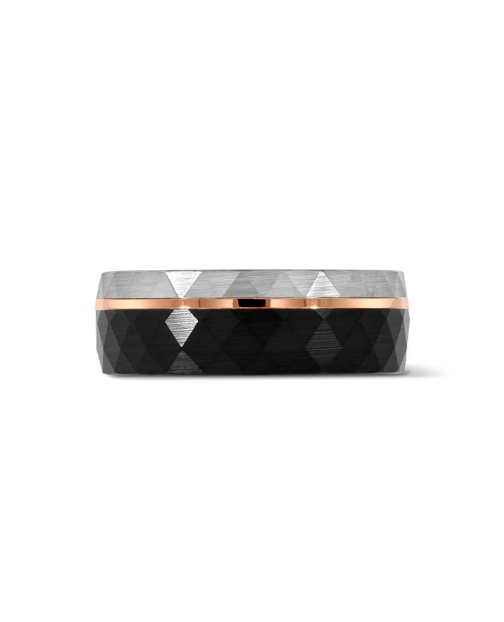 8MM Rose Three Tone Band | Tungsten