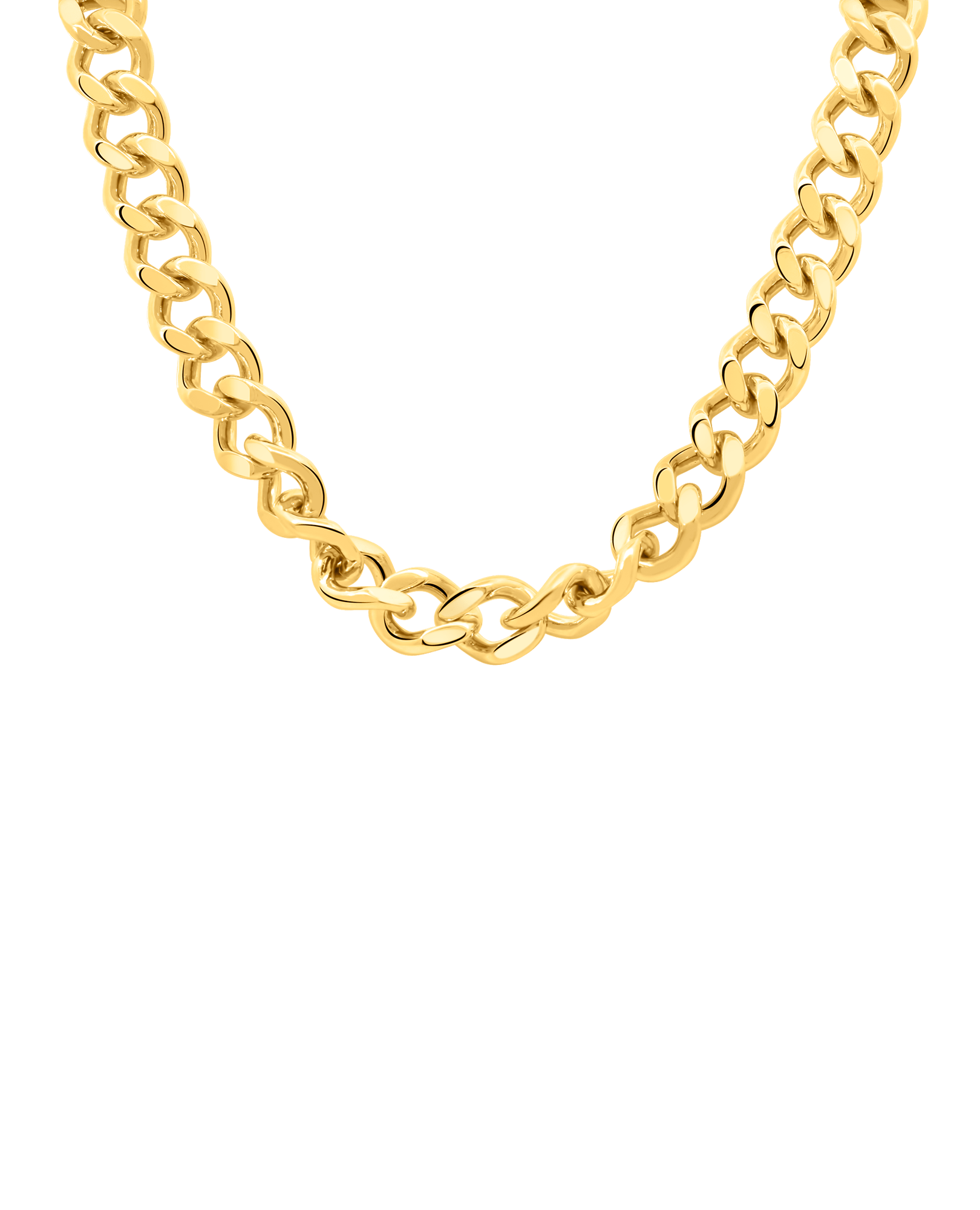 15-17.5" 9.5MM Bold Curb chain | Silver Vermeil