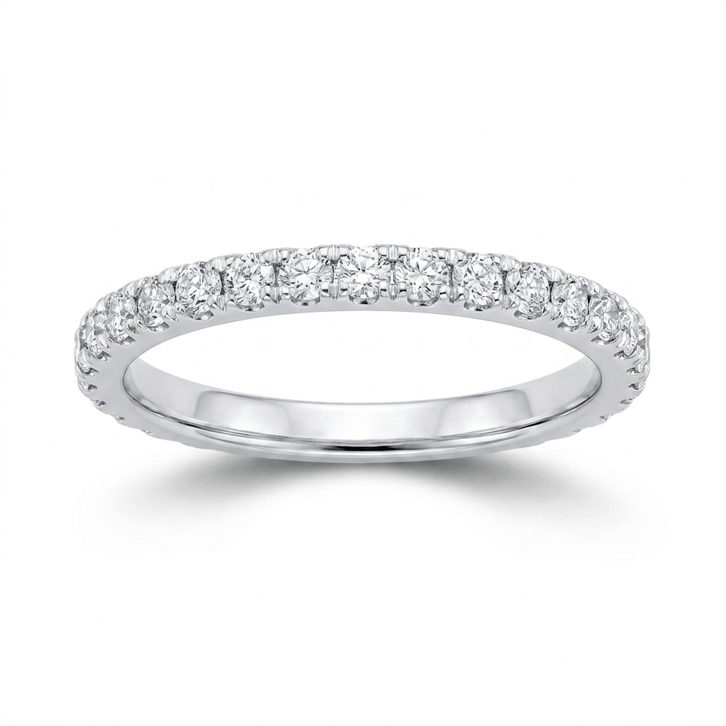 Diamond Band .33 Carat TW Round Brilliant Lab-grown Diamond | 14kt White Gold