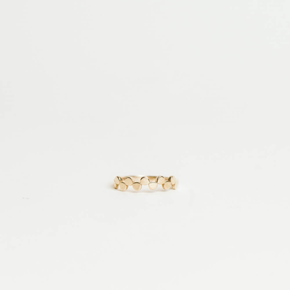 Dots stackable ring | 10kt Yellow Gold