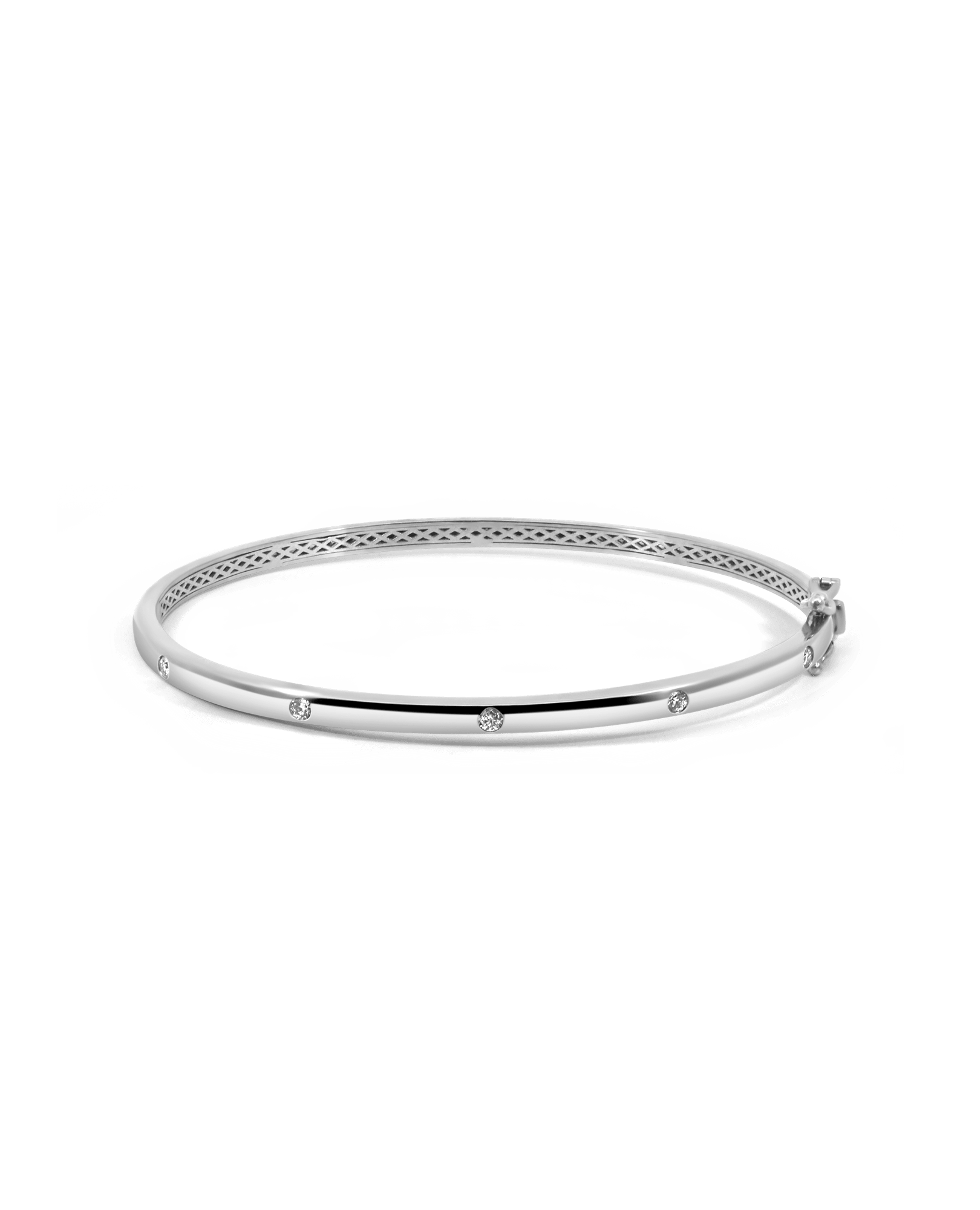 Bangle .20 Carat TW Diamond | 10kt White Gold