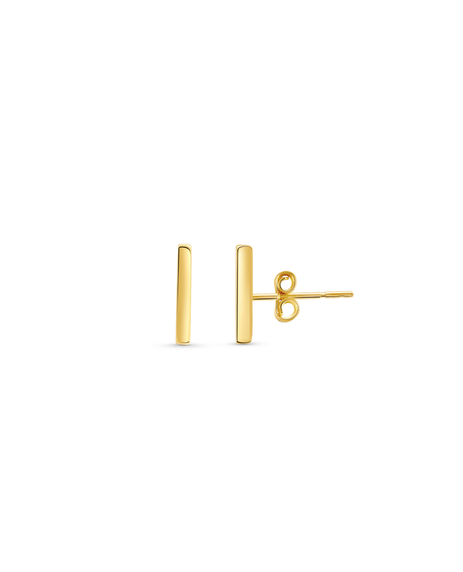 Bar Stud Earrings | 10kt Yellow Gold