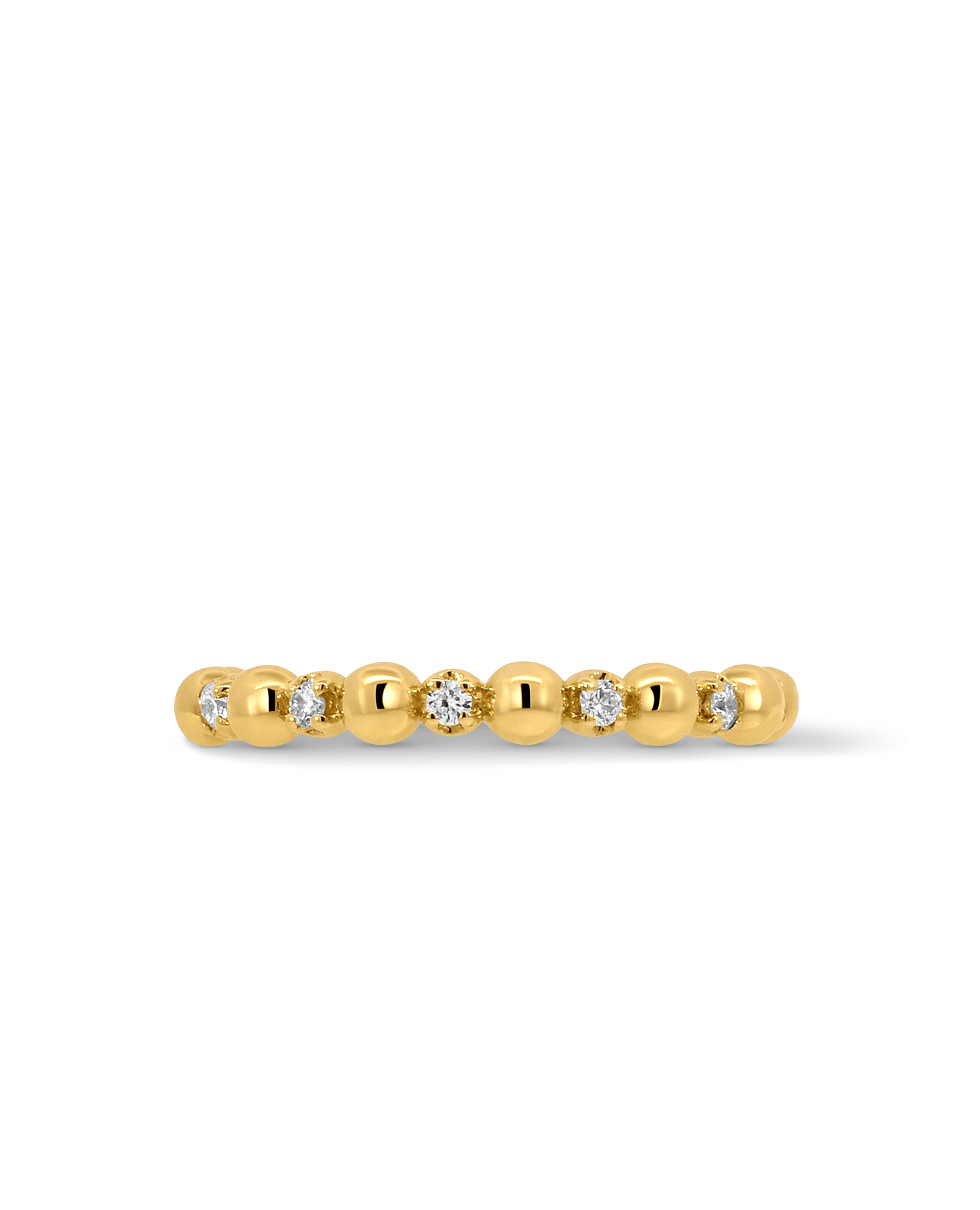 Beaded Ring .11 Carat TW Diamond | 10kt Yellow Gold