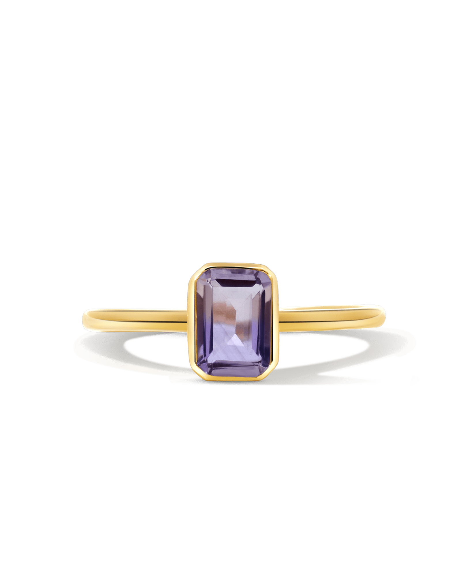 Bezel Solitaire Ring Ametrine | 14kt Yellow Gold