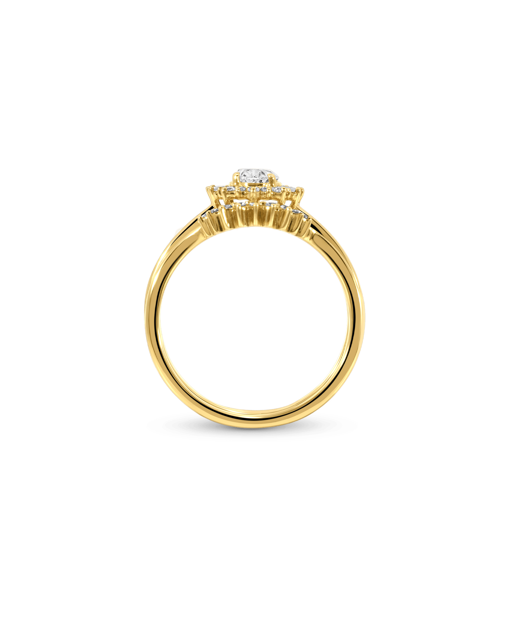 Bridal Set .70 Carat TW Oval Diamond | 14kt Yellow Gold