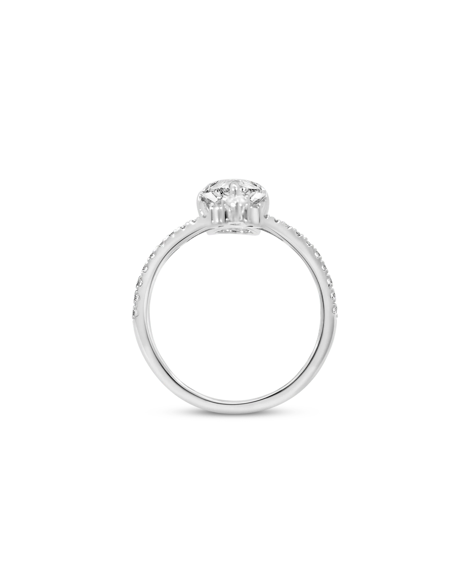 Chevron Engagement Ring 2.20 Carat TW Lab-Grown Diamond | 14kt White Gold