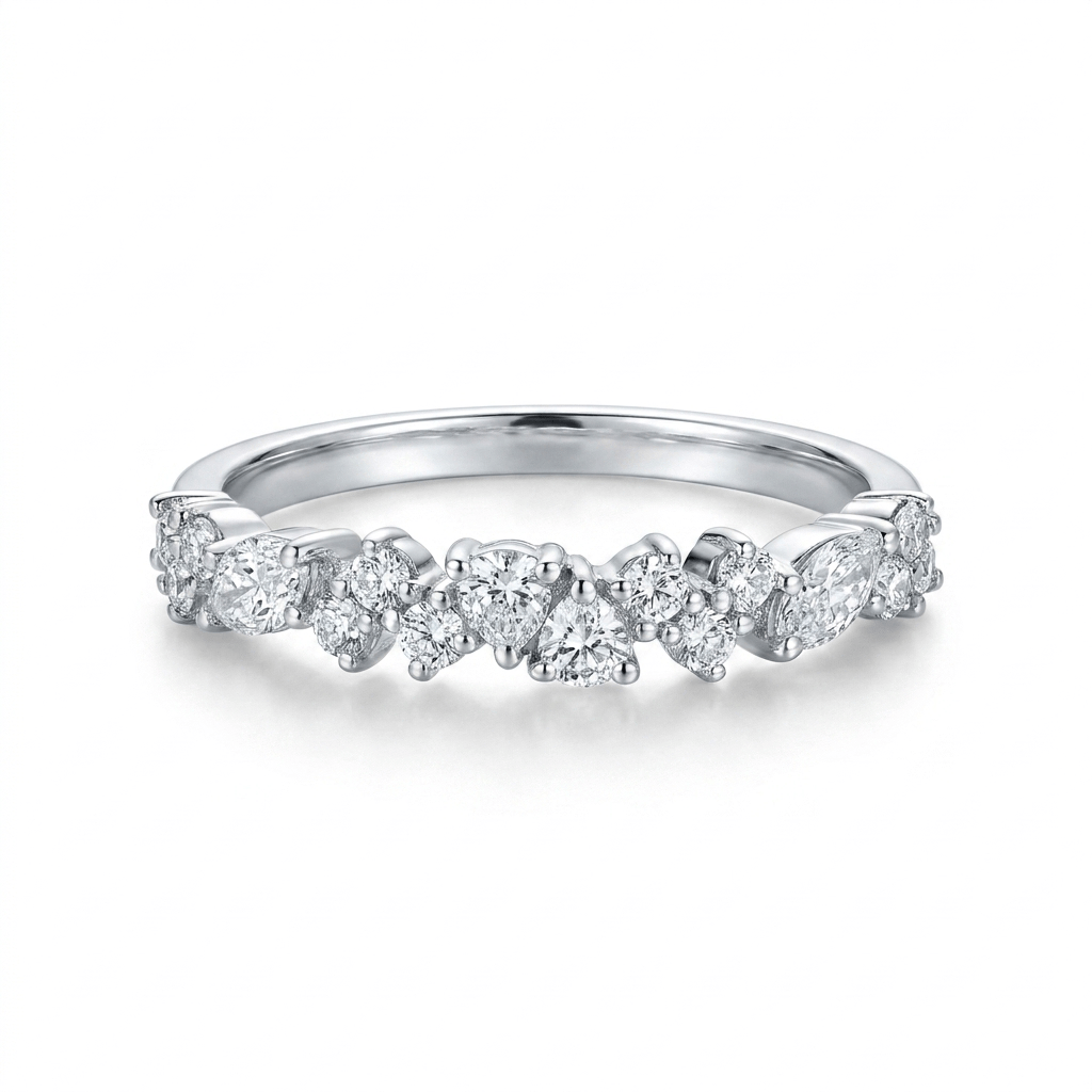 Diamond Band 1.50 Carat TW Lab-grown RB Diamonds | 14kt White Gold