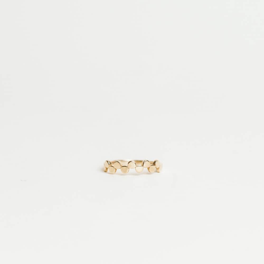 Dots stackable ring | 10kt Yellow Gold