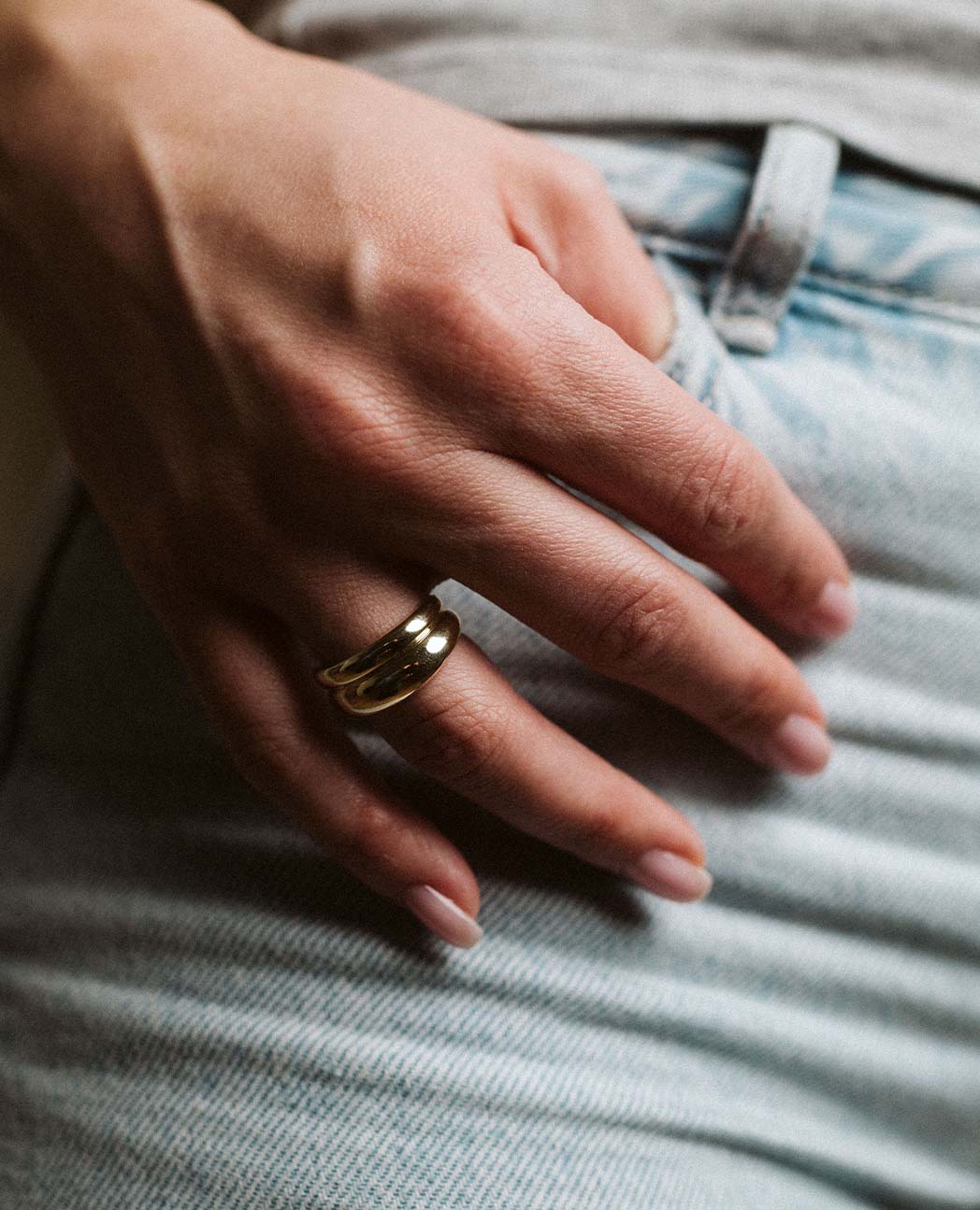 Double Row Wave Ring | 10kt Yellow Gold