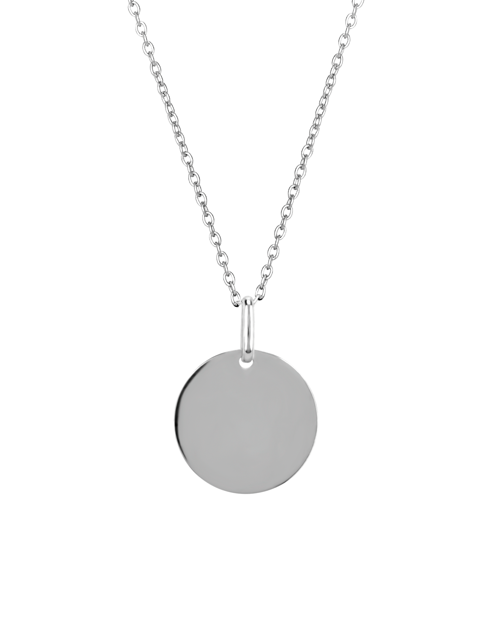 Engravable 14MM Disc Name Plate | 10kt White Gold